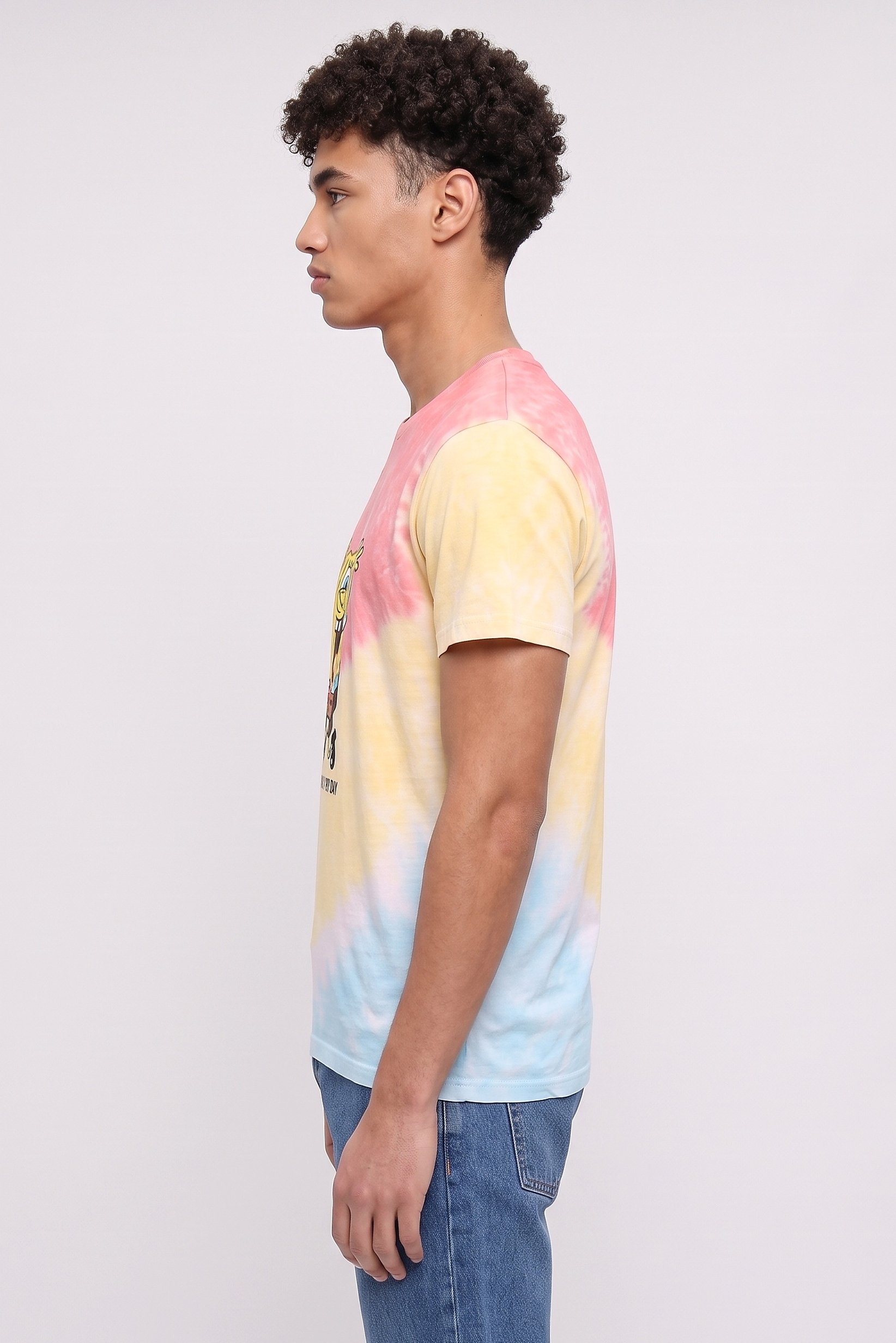 Men Regular Fit Short Sleeve Tie Dye T-Shirt, Multicolor