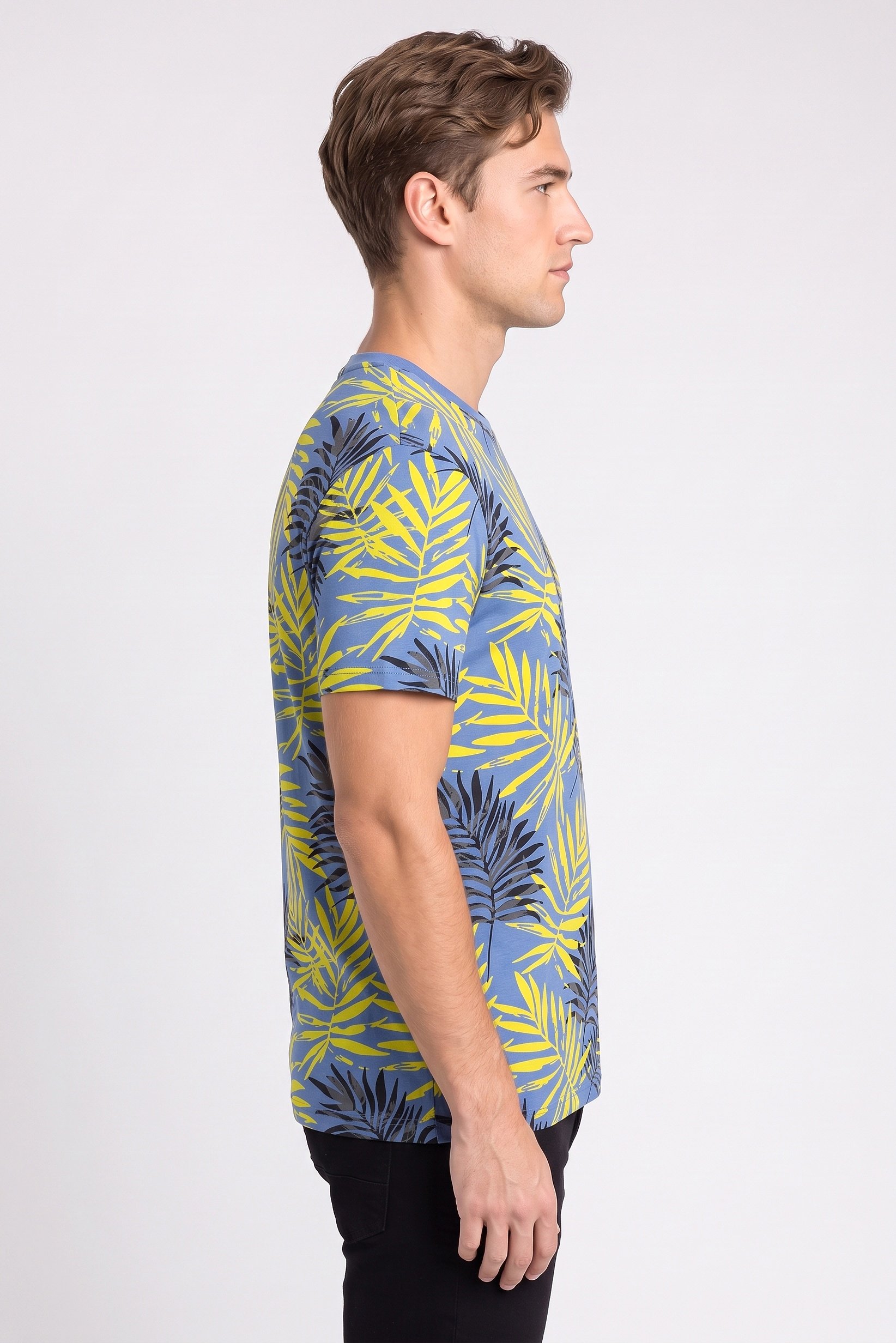 Men Crew Neck Short Sleeve Graphic Print T-Shirt, Multicolor