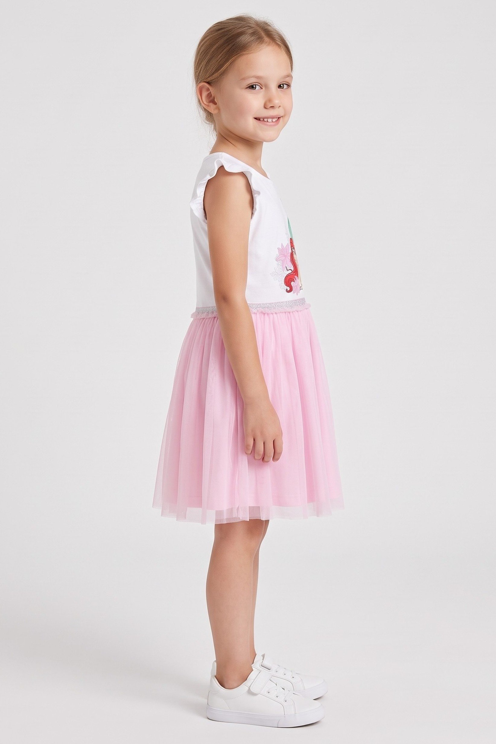 Disney Kids Girl Graphic Print Dress, Multicolor