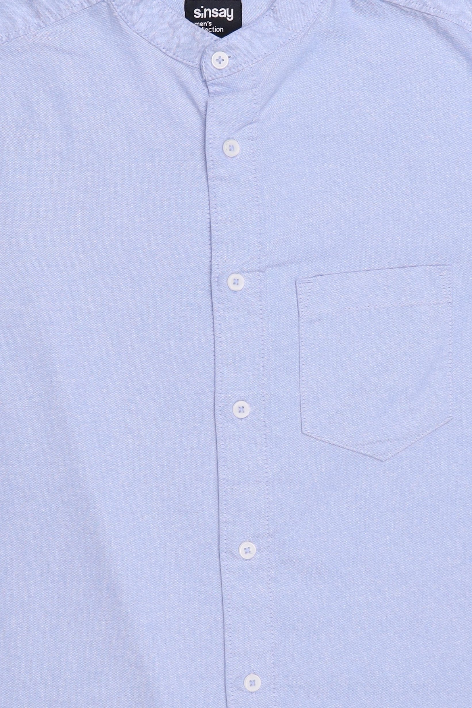 Men Regular Fit Long Sleeve Plain Casual Shirt, Sky Blue