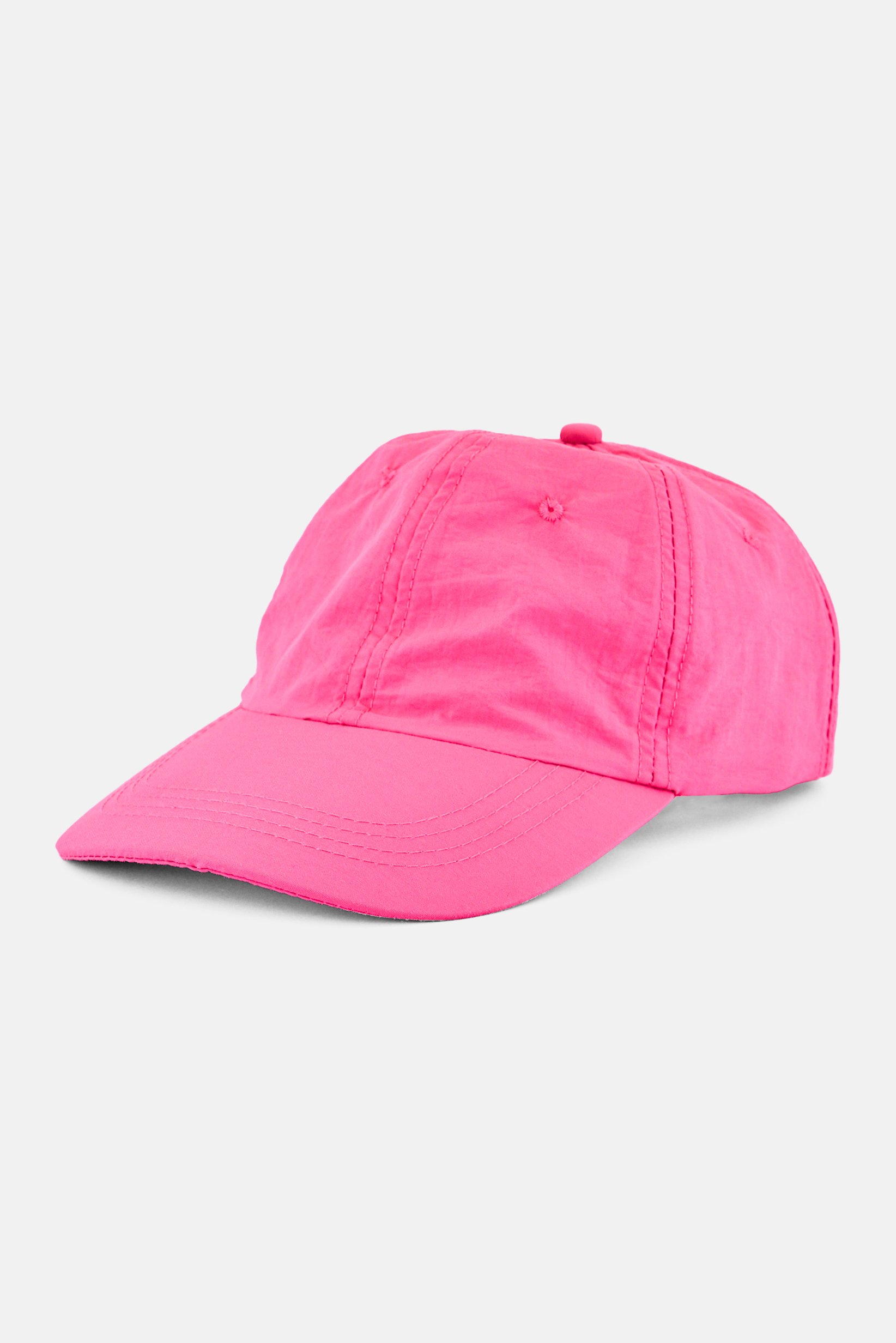 Women Solid Velcro Closure Cap, Pink