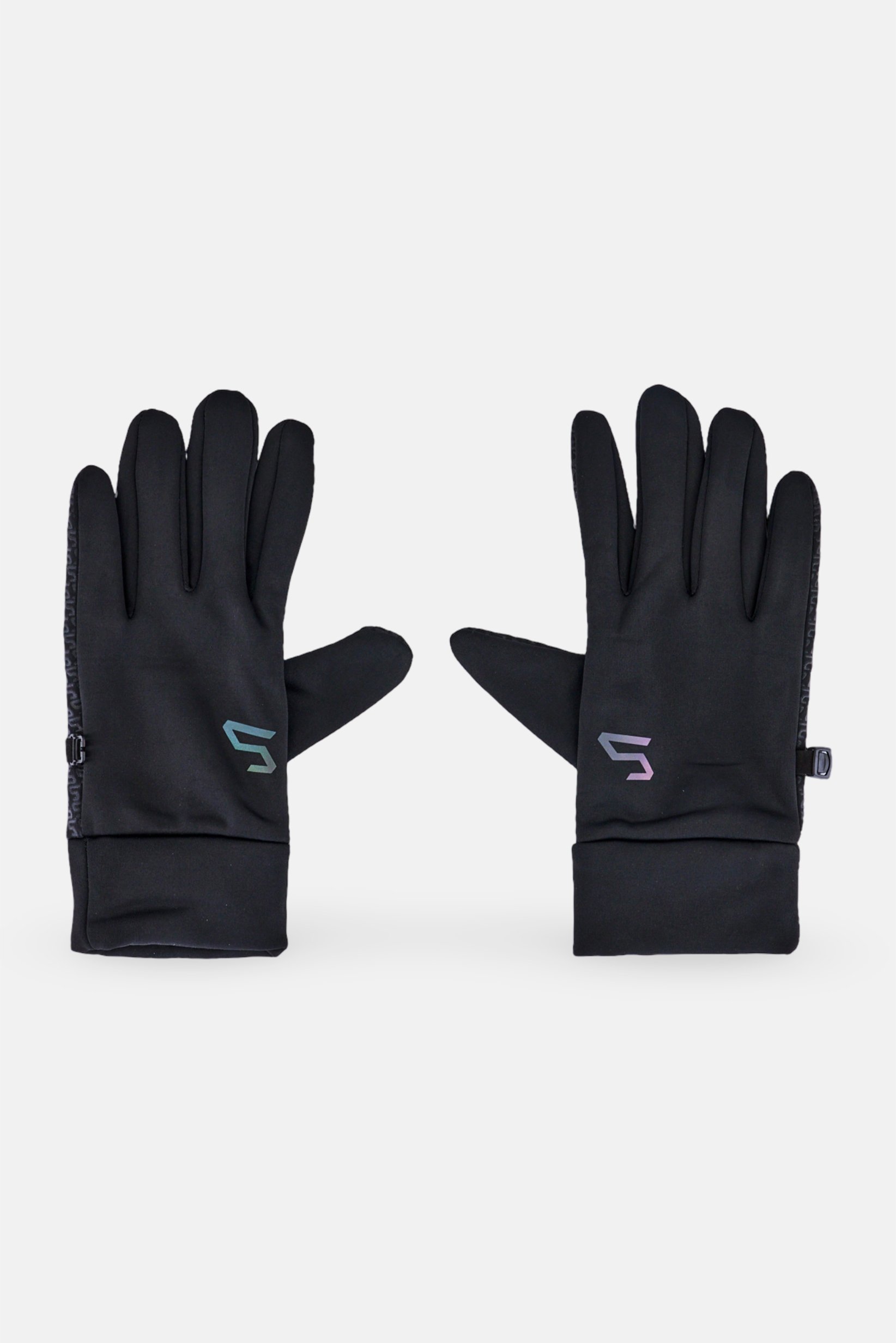 Men 1 Pair Graphic Print Gloves, Black