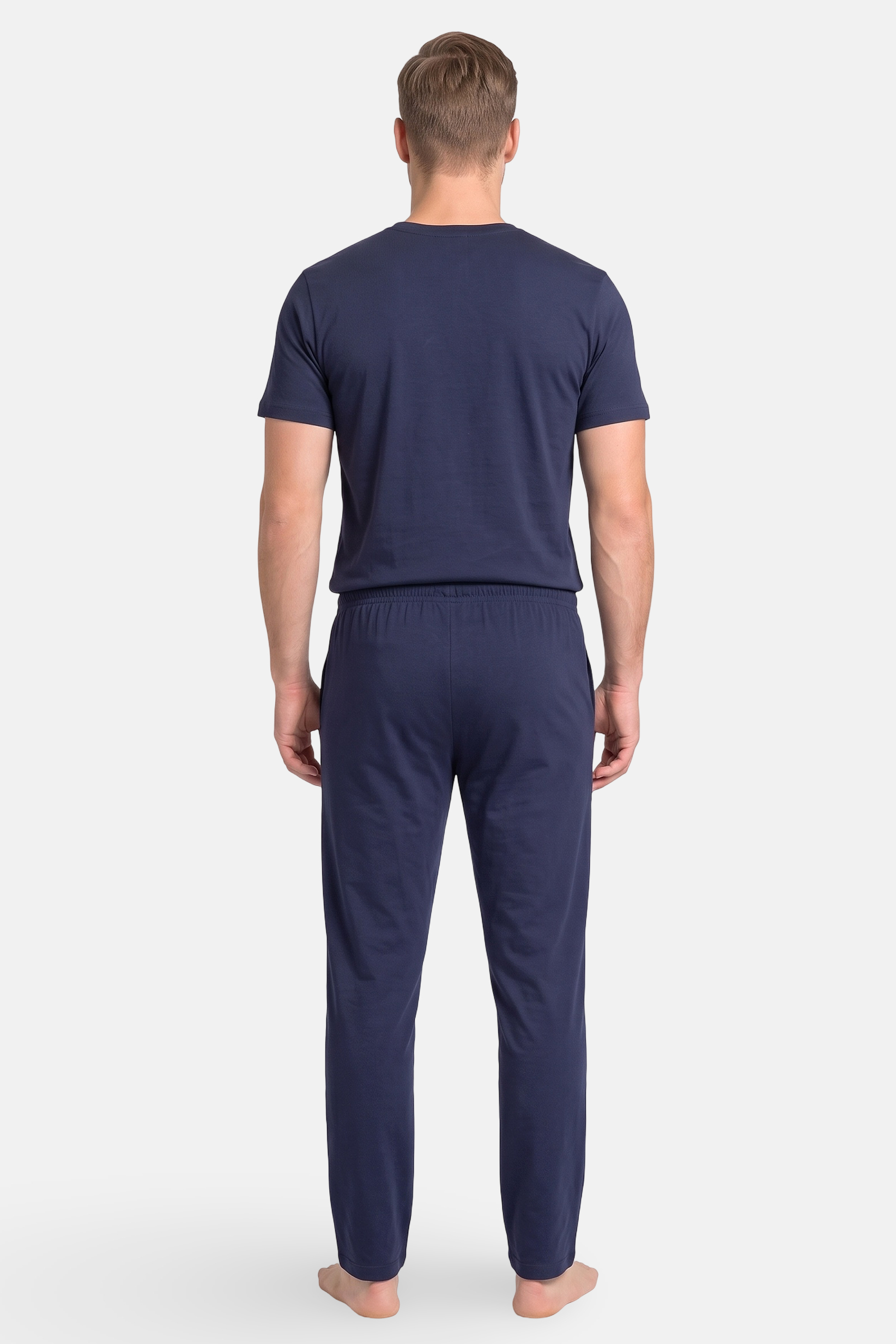 Men 2 Pcs Long Sleeve T-Shirt And Pyjamas Pants Set, Multicolor