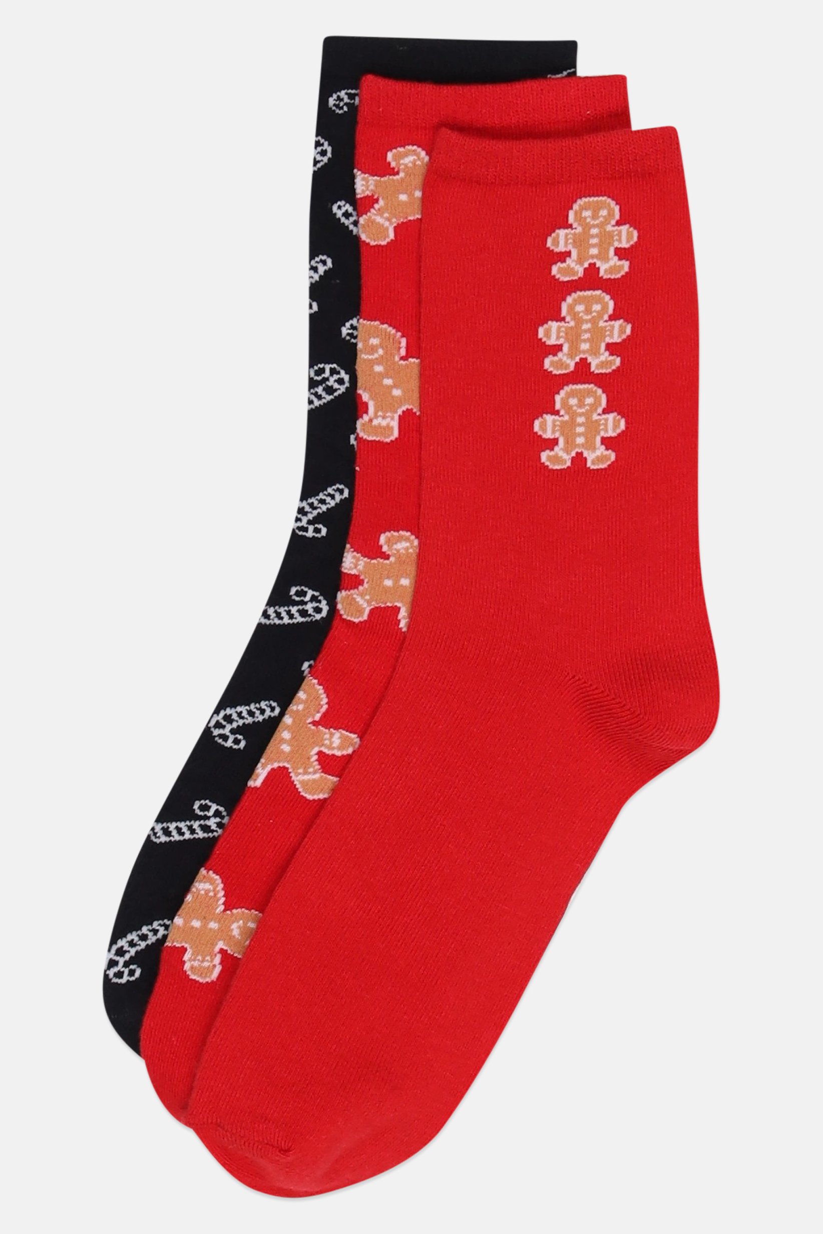 Men 3 Pairs  Allover Print Crew Socks, Multicolor