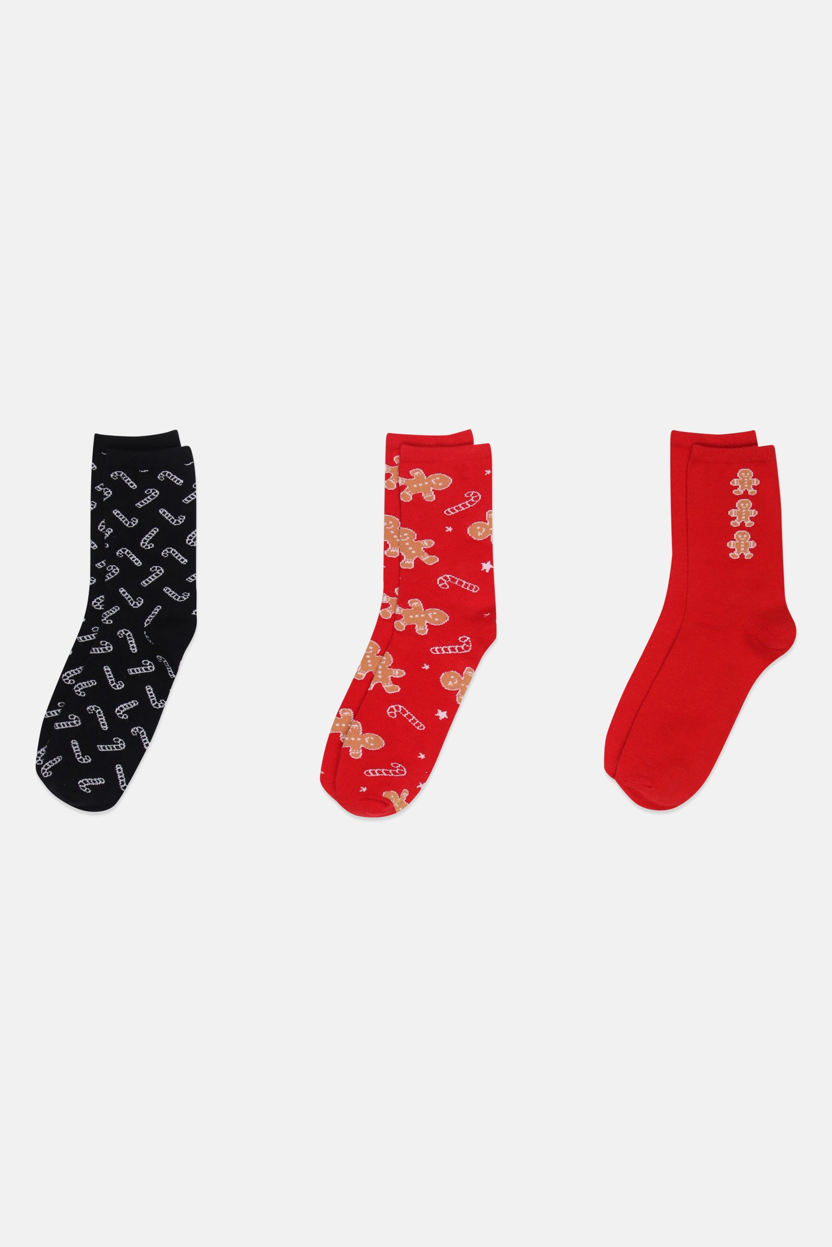 Men 3 Pairs  Allover Print Crew Socks, Multicolor