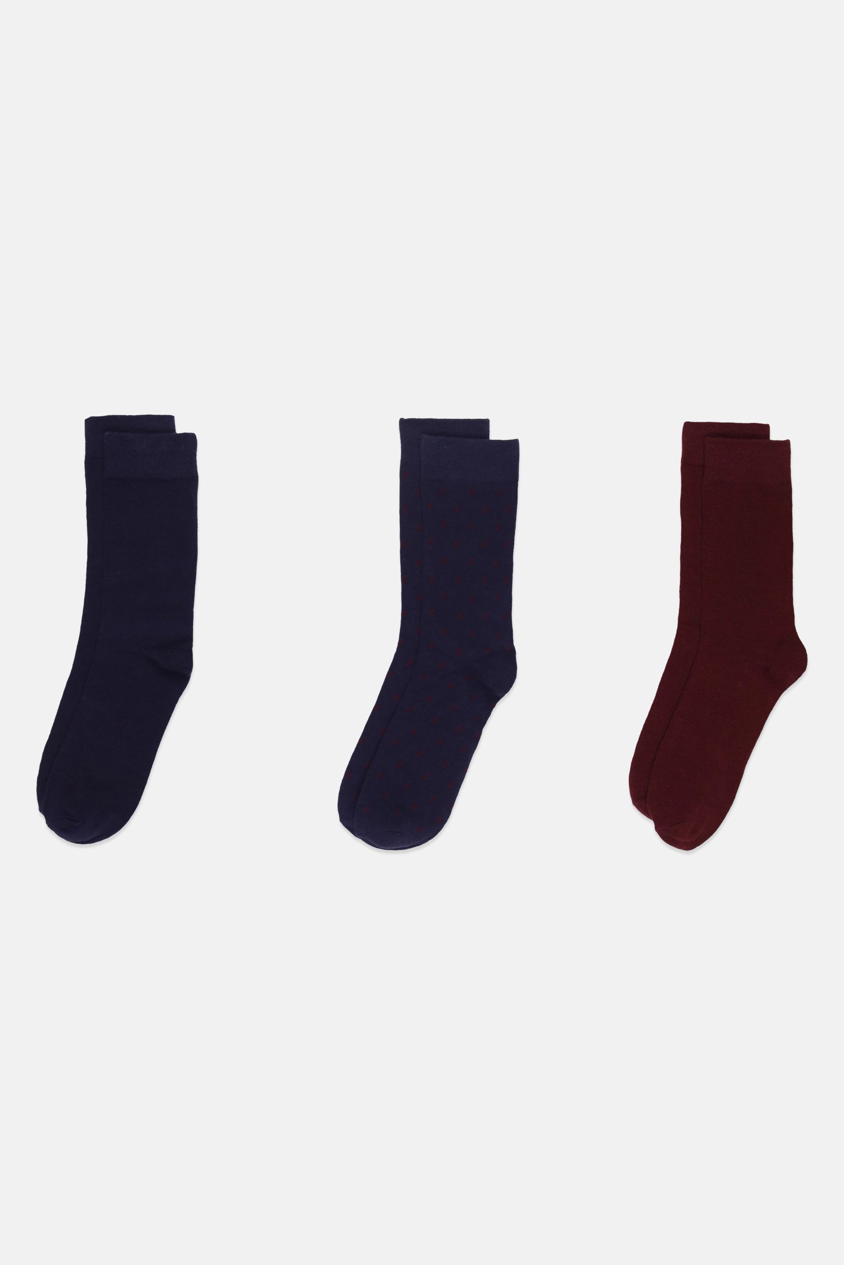 Men 3 Pairs Allover Print Crew Socks, Multicolor