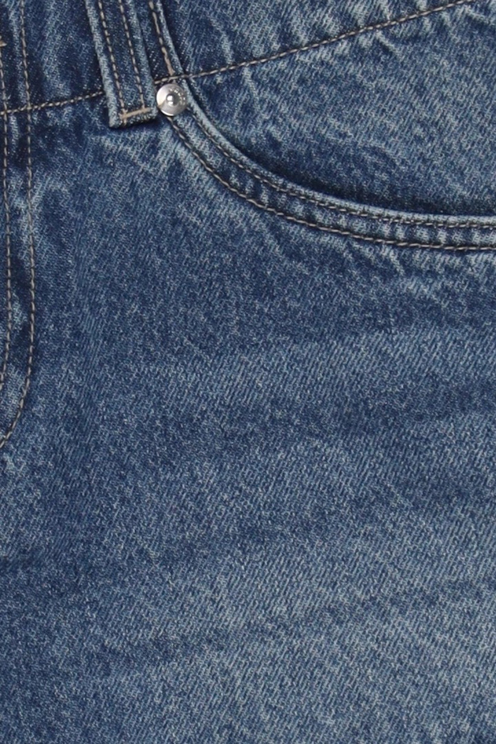 Women Washed Denim Shorts, Blue
