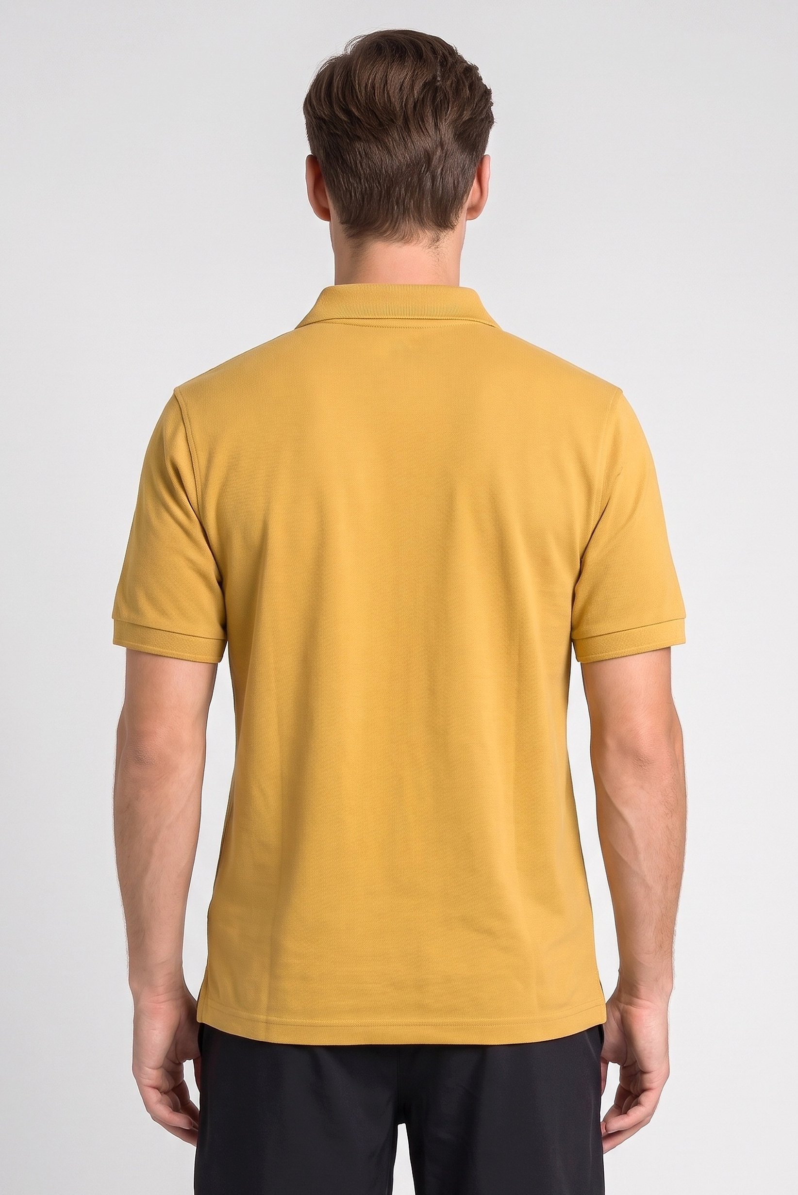 Men Sportswear Fit Short Sleeve Outdoor Polo Shirt, Mustard