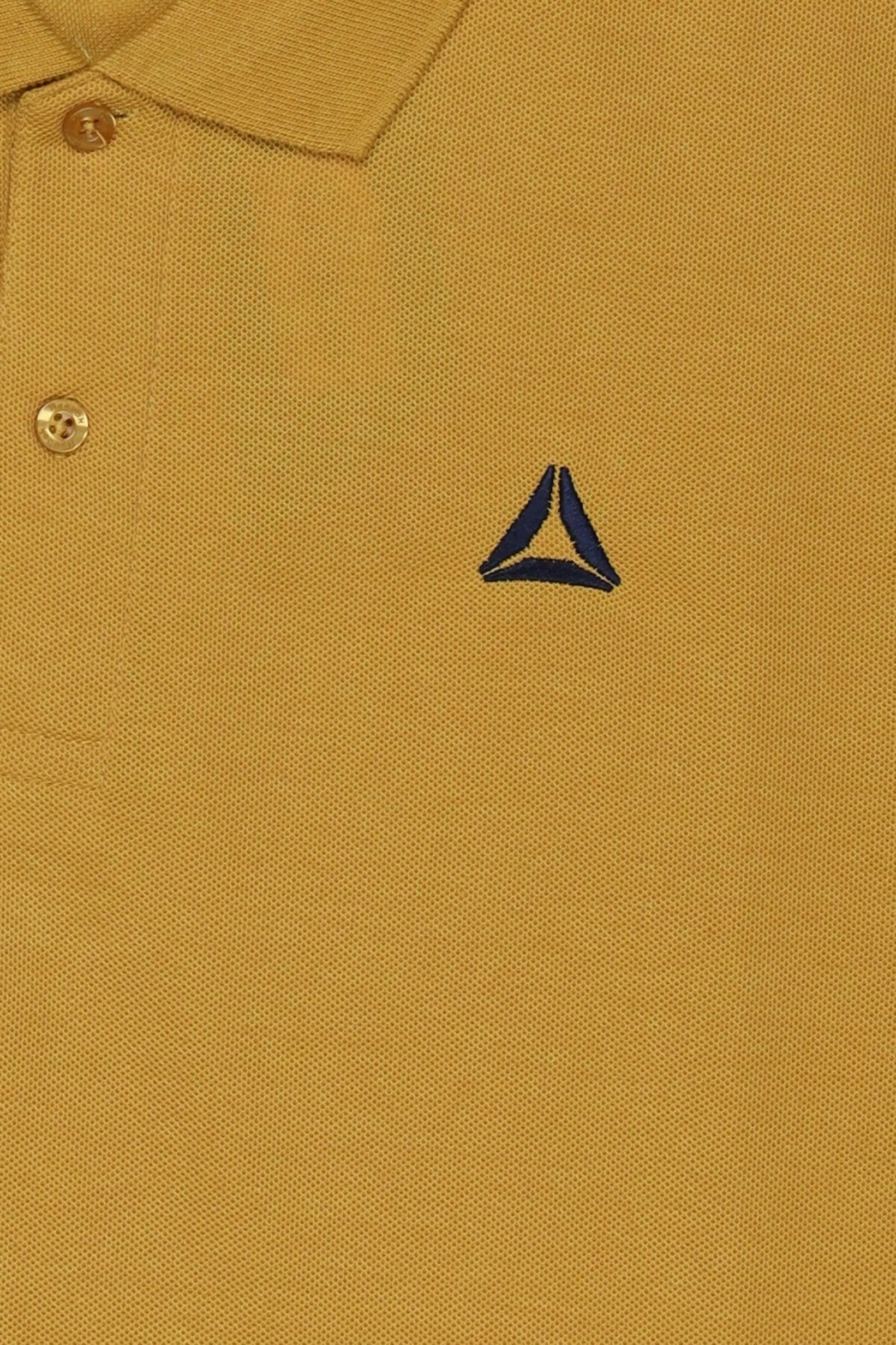 Men Sportswear Fit Short Sleeve Outdoor Polo Shirt, Mustard