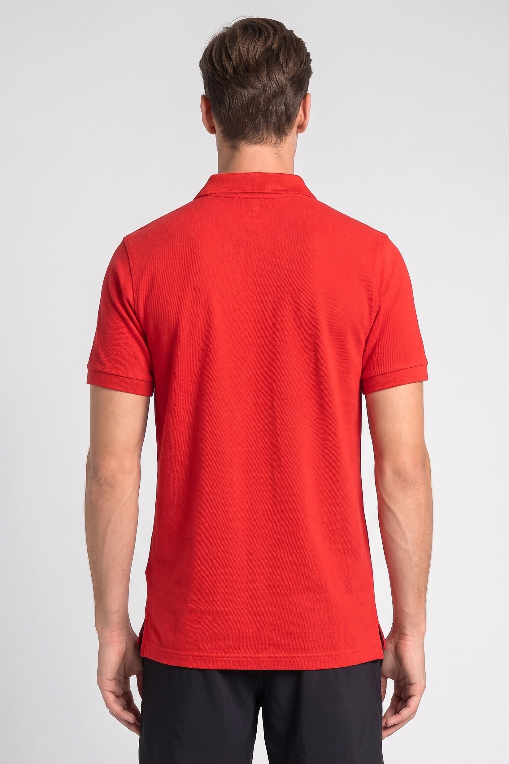 Men Sportswear Fit Short Sleeve Outdoor Polo Shirt, Red