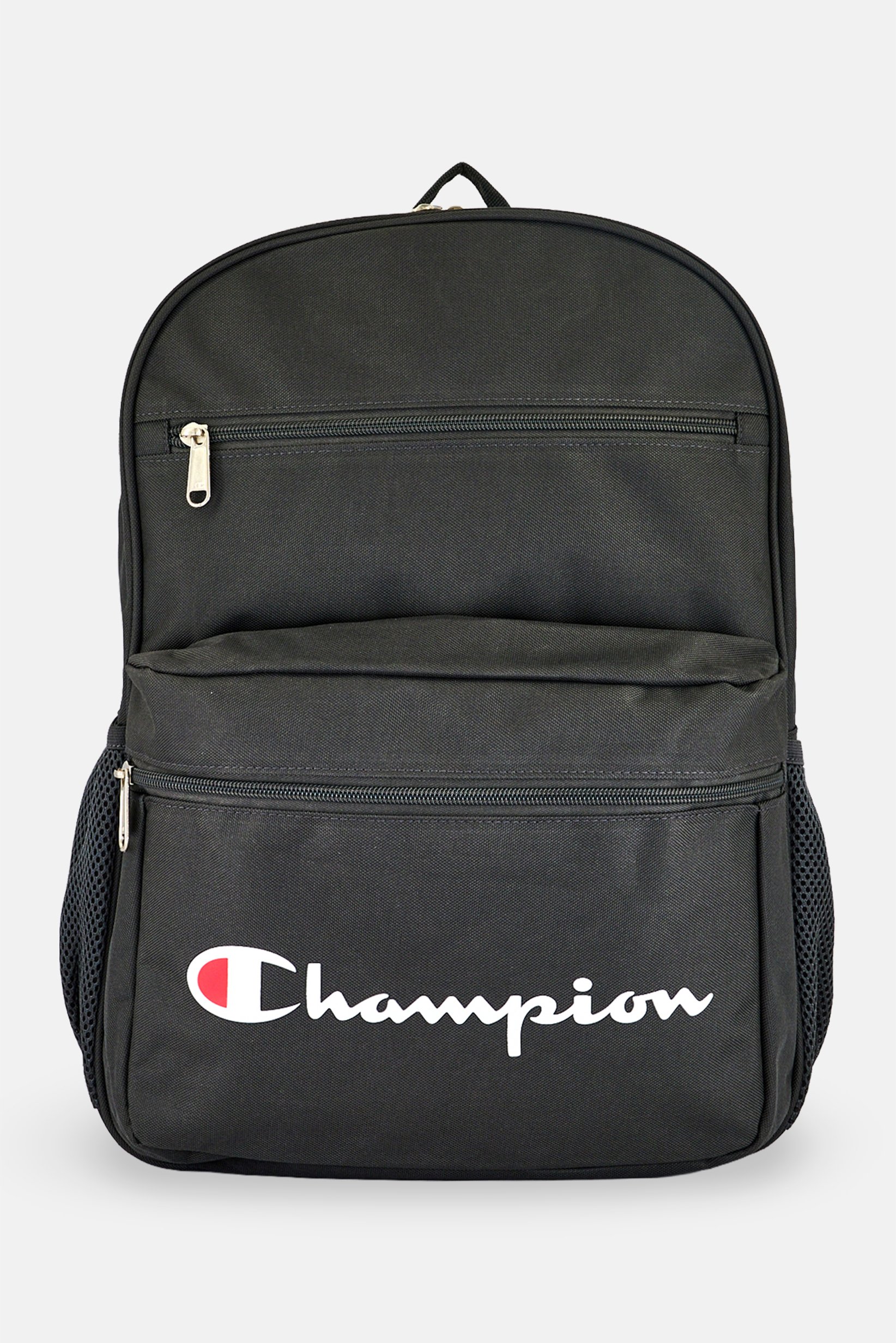 Men Brand Logo Backpack, Grey