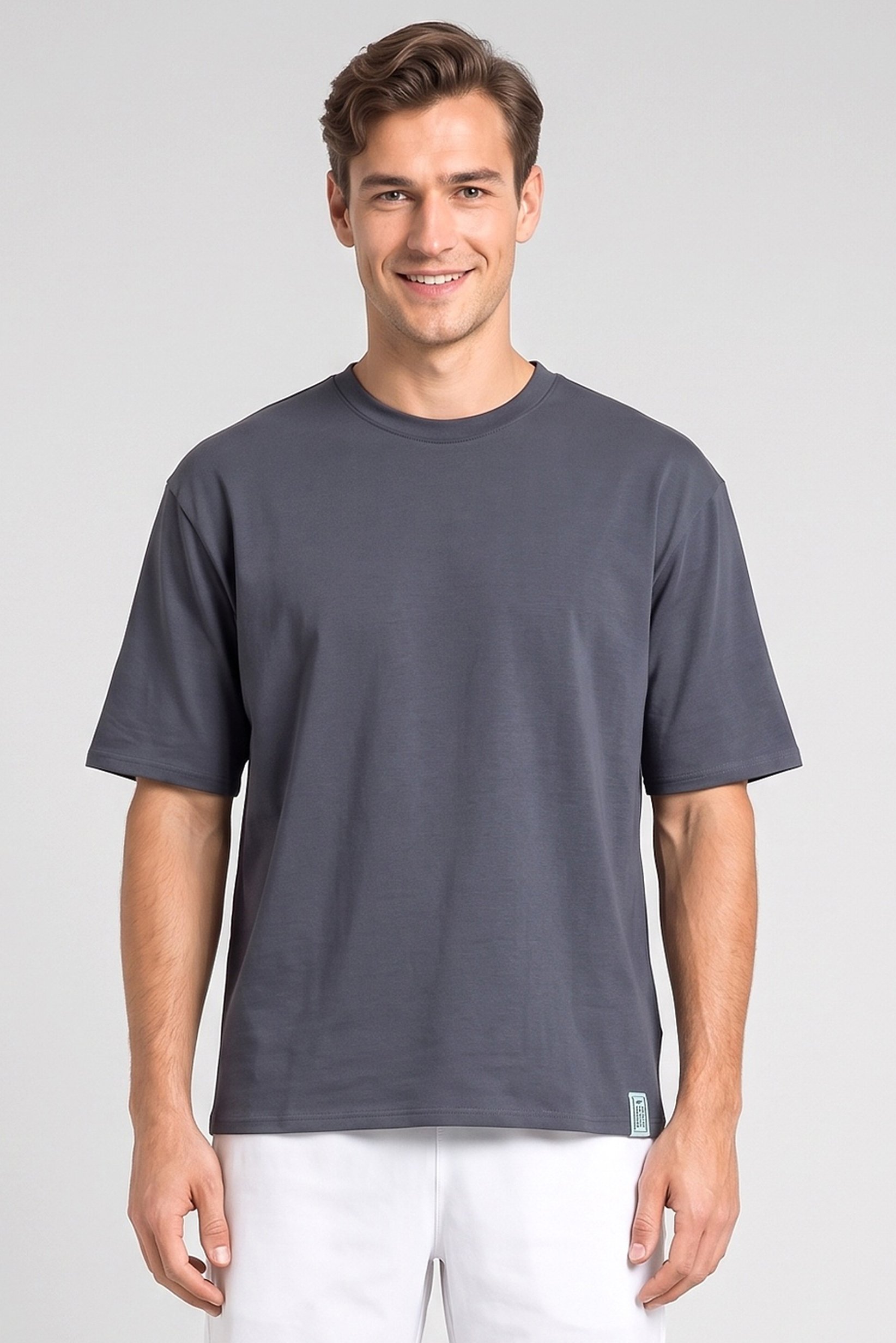 Men Sportswear Fit Short Sleeve Outdoor T-Shirt, Dusty Navy