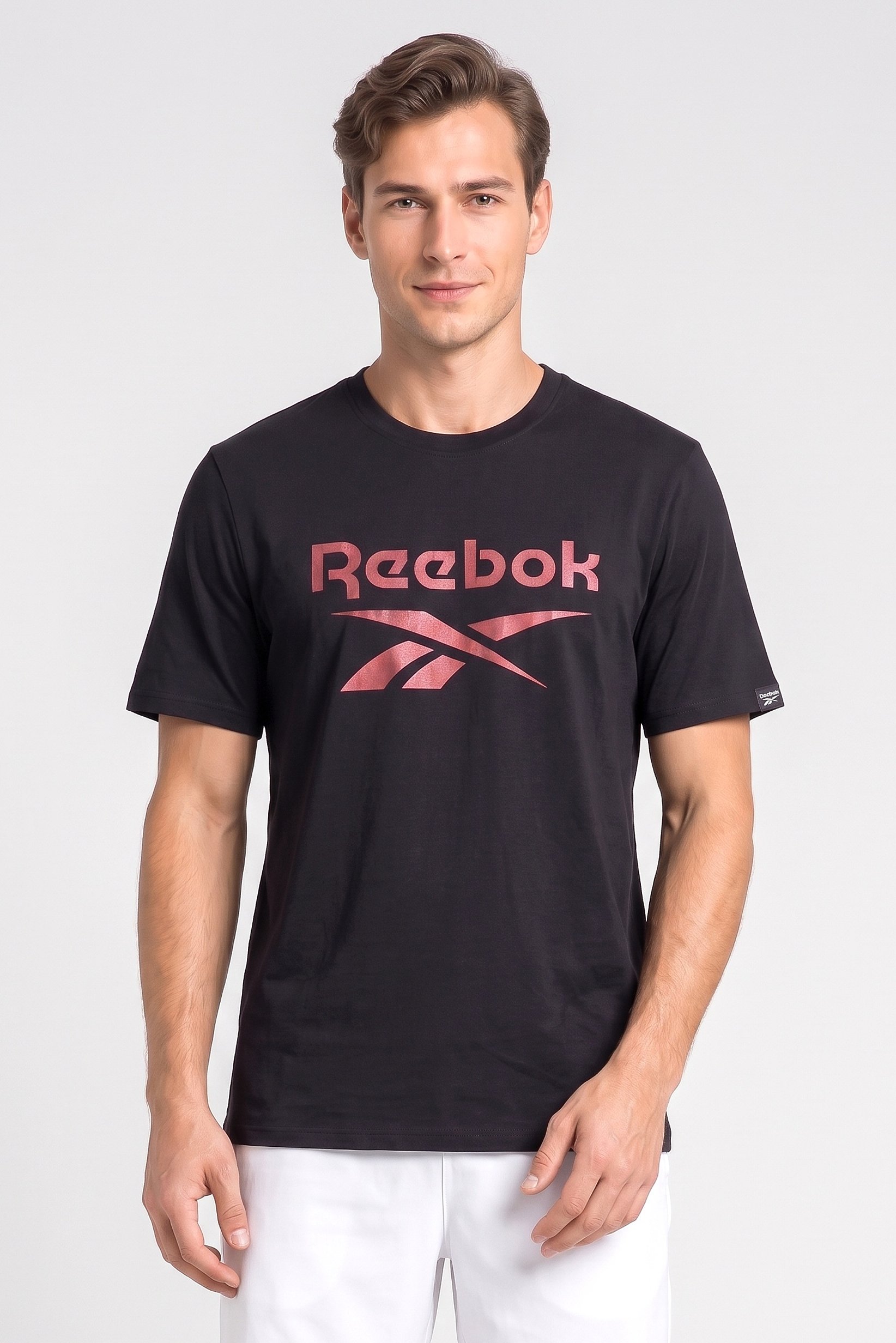 Men Sportswear Fit Short Sleeve Outdoor T-Shirt, Black