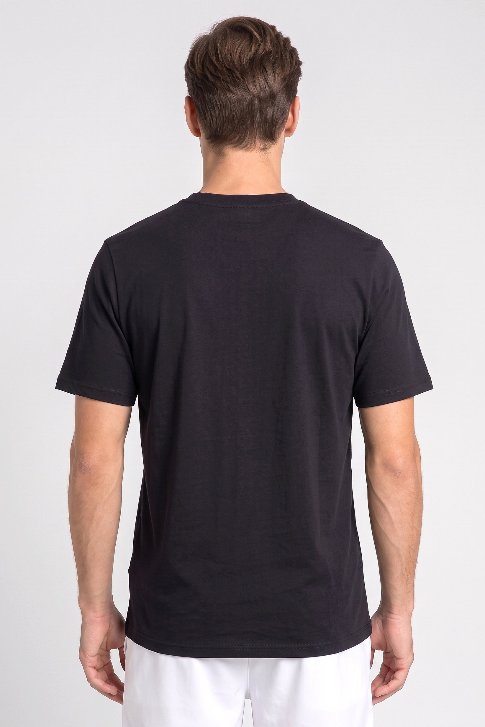 Men Sportswear Fit Short Sleeve Outdoor T-Shirt, Black