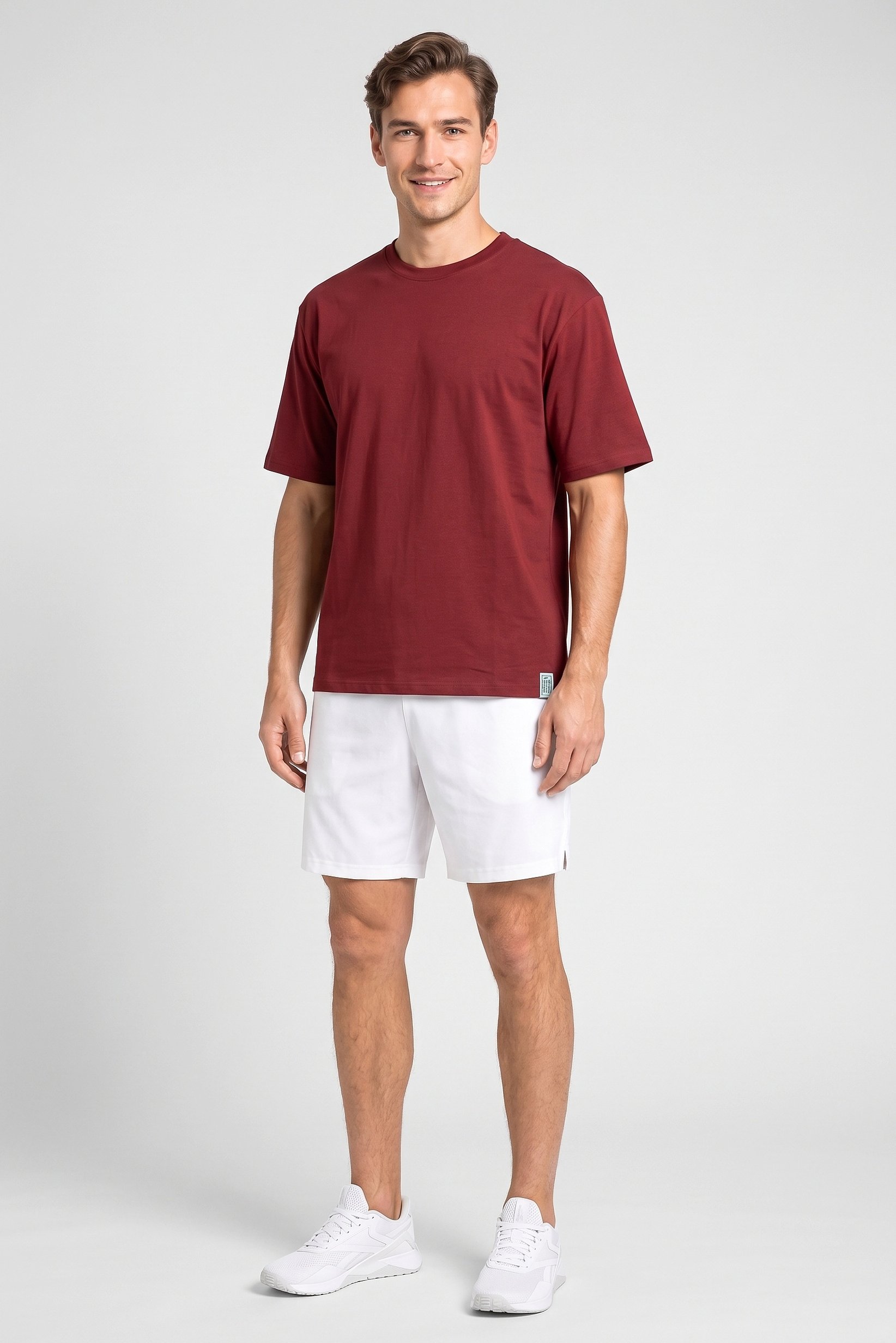 Men Sportswear Fit Short Sleeve Outdoor T-Shirt, Maroon