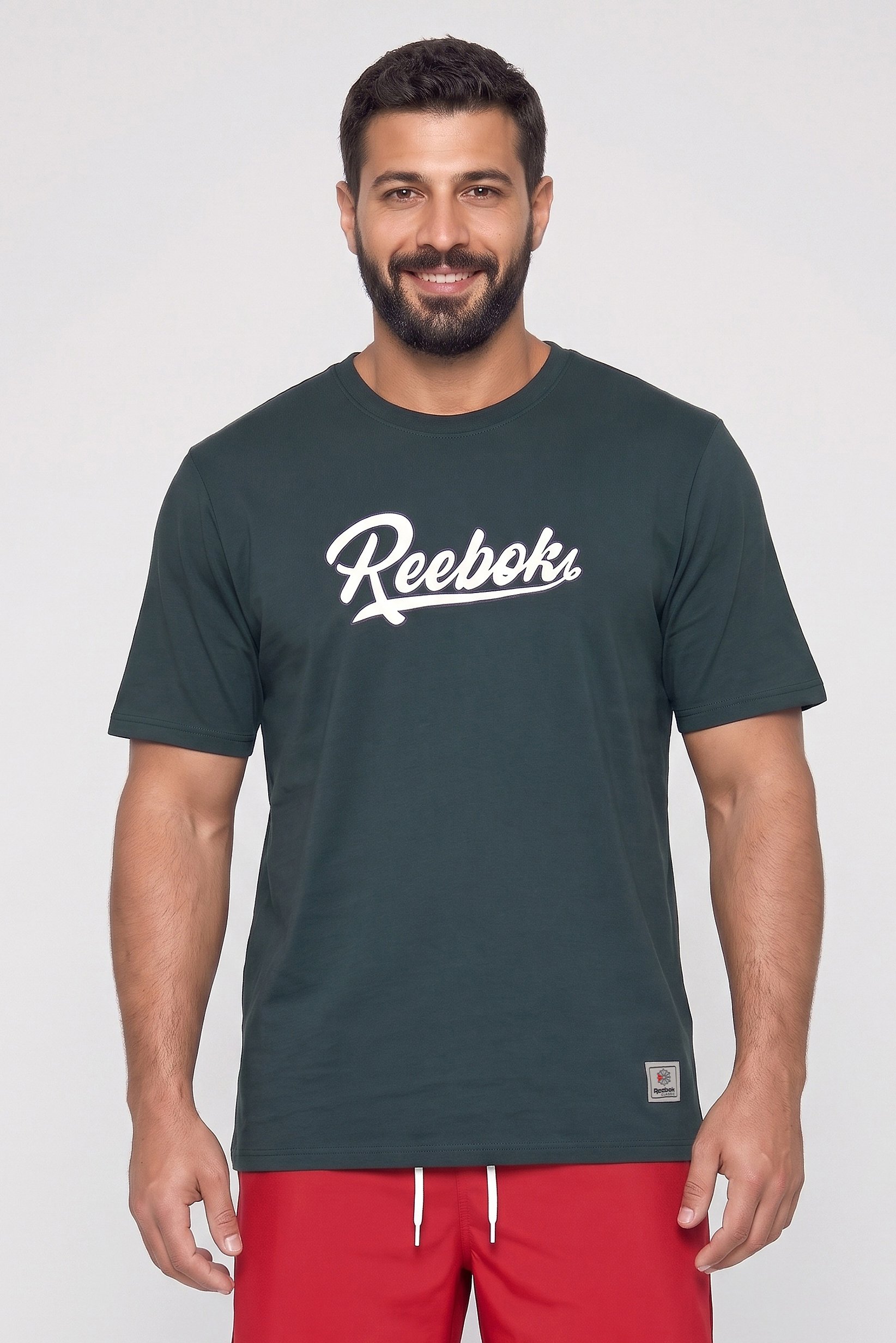 Men Sportswear Fit Short Sleeve Outdoor T-Shirt, Dark Green