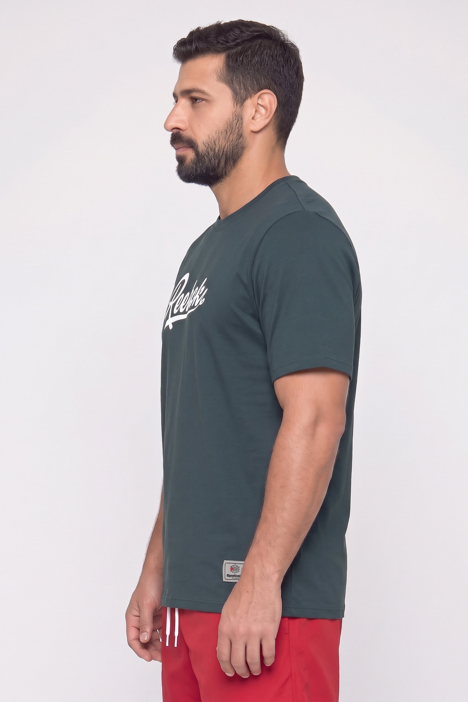 Men Sportswear Fit Short Sleeve Outdoor T-Shirt, Dark Green
