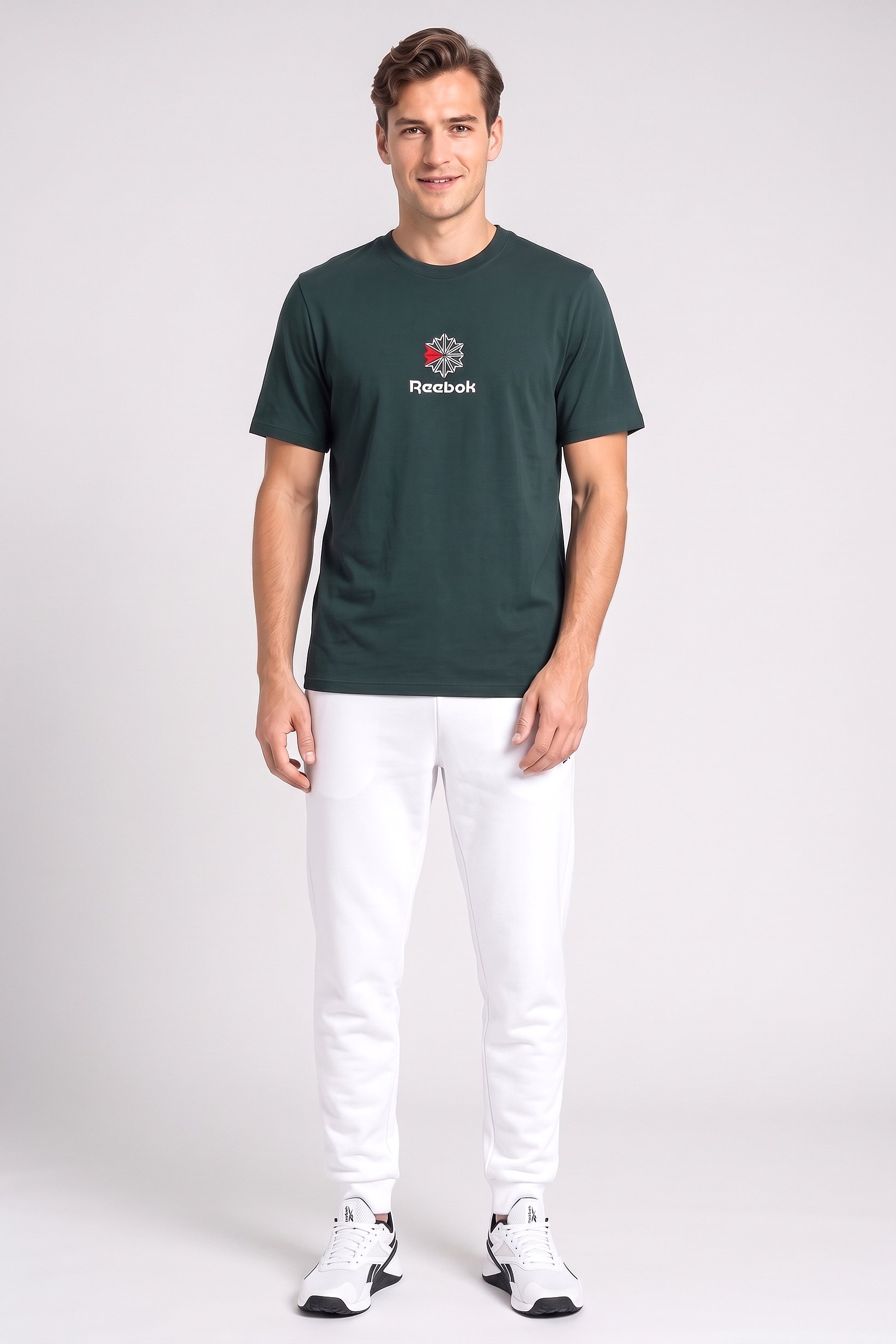 Men Sportswear Fit Short Sleeve Outdoor T-Shirt, Dark Green