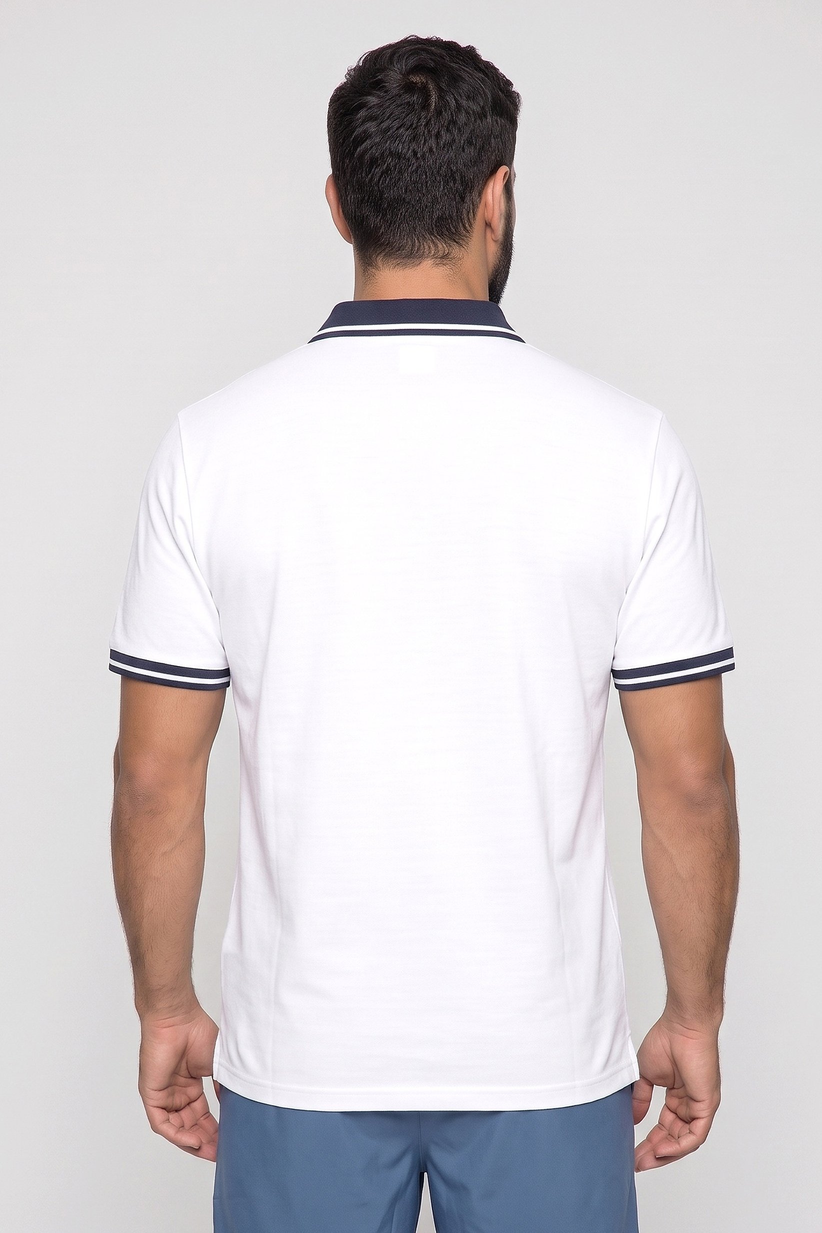 Men Sportswear Fit Short Sleeve Outdoor Polo Shirt, White