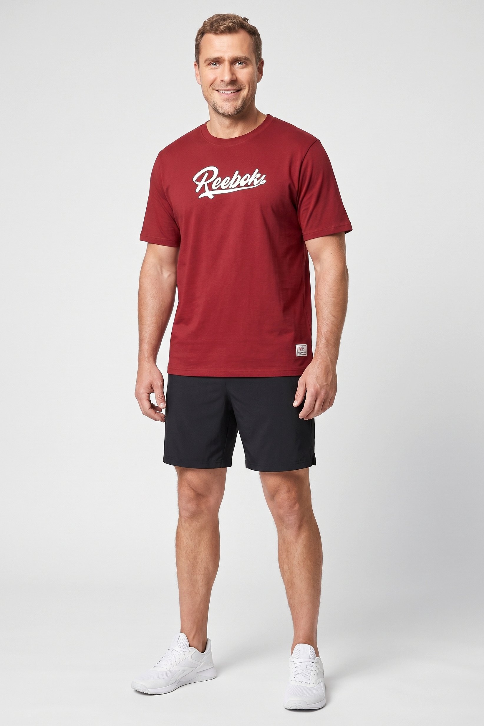 Men Sportswear Fit Short Sleeve Outdoor T-Shirt, Dark Red