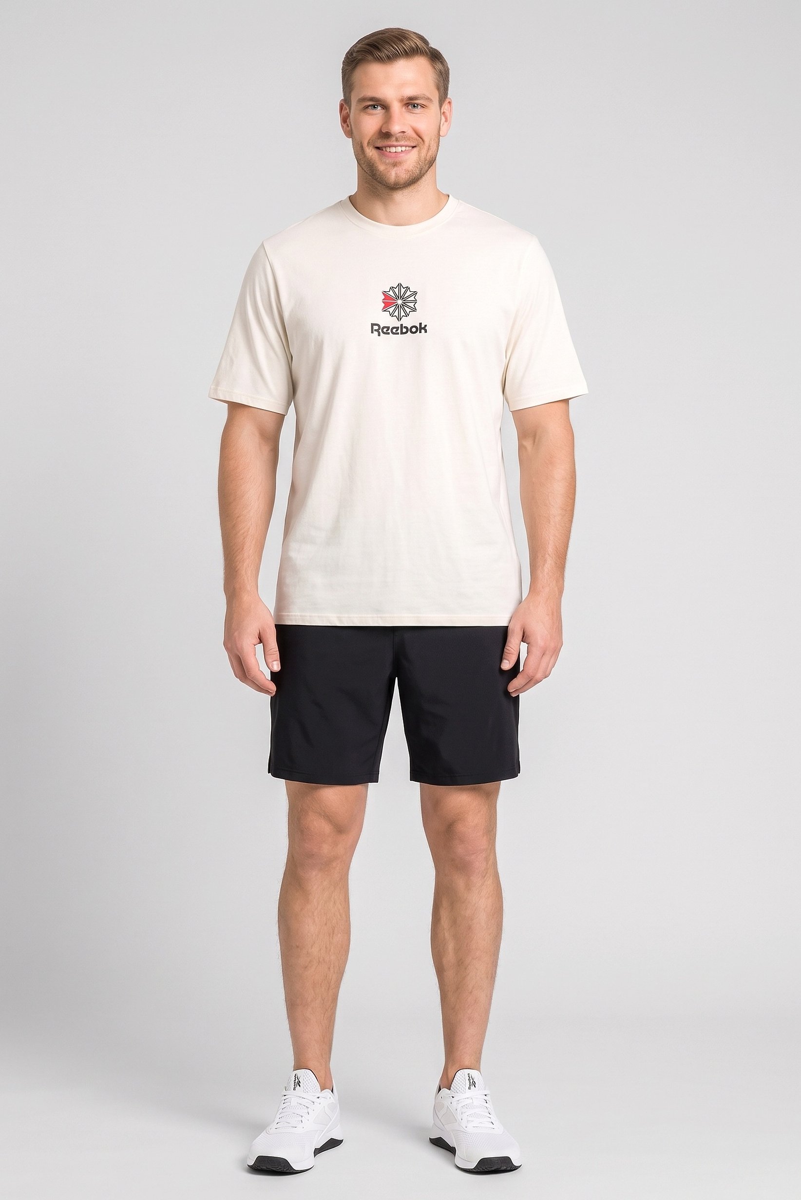 Men Sportswear Fit Short Sleeve Outdoor T-Shirt, Beige