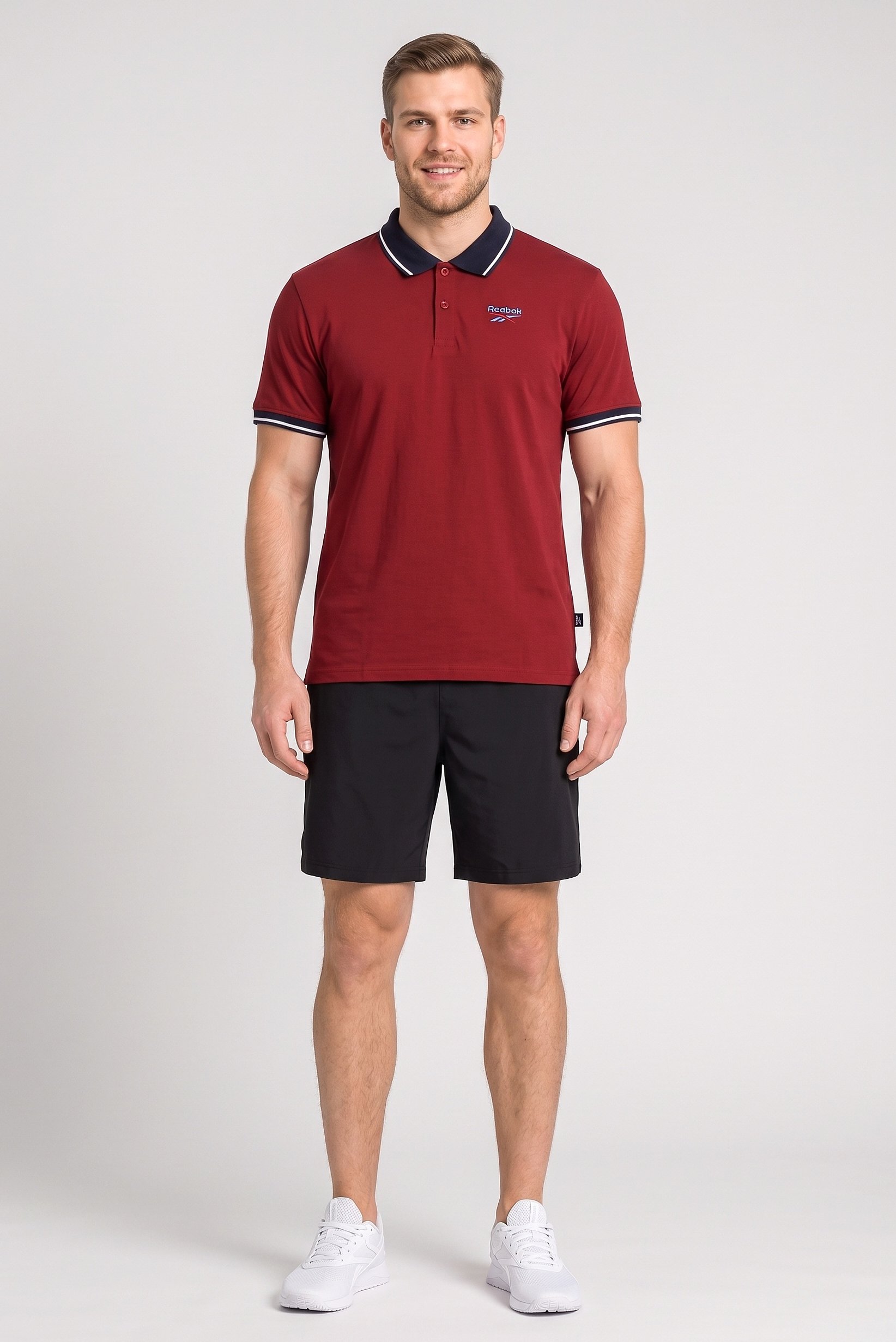 Men Sportswear Fit Short Sleeve Outdoor Polo Shirt, Maroon