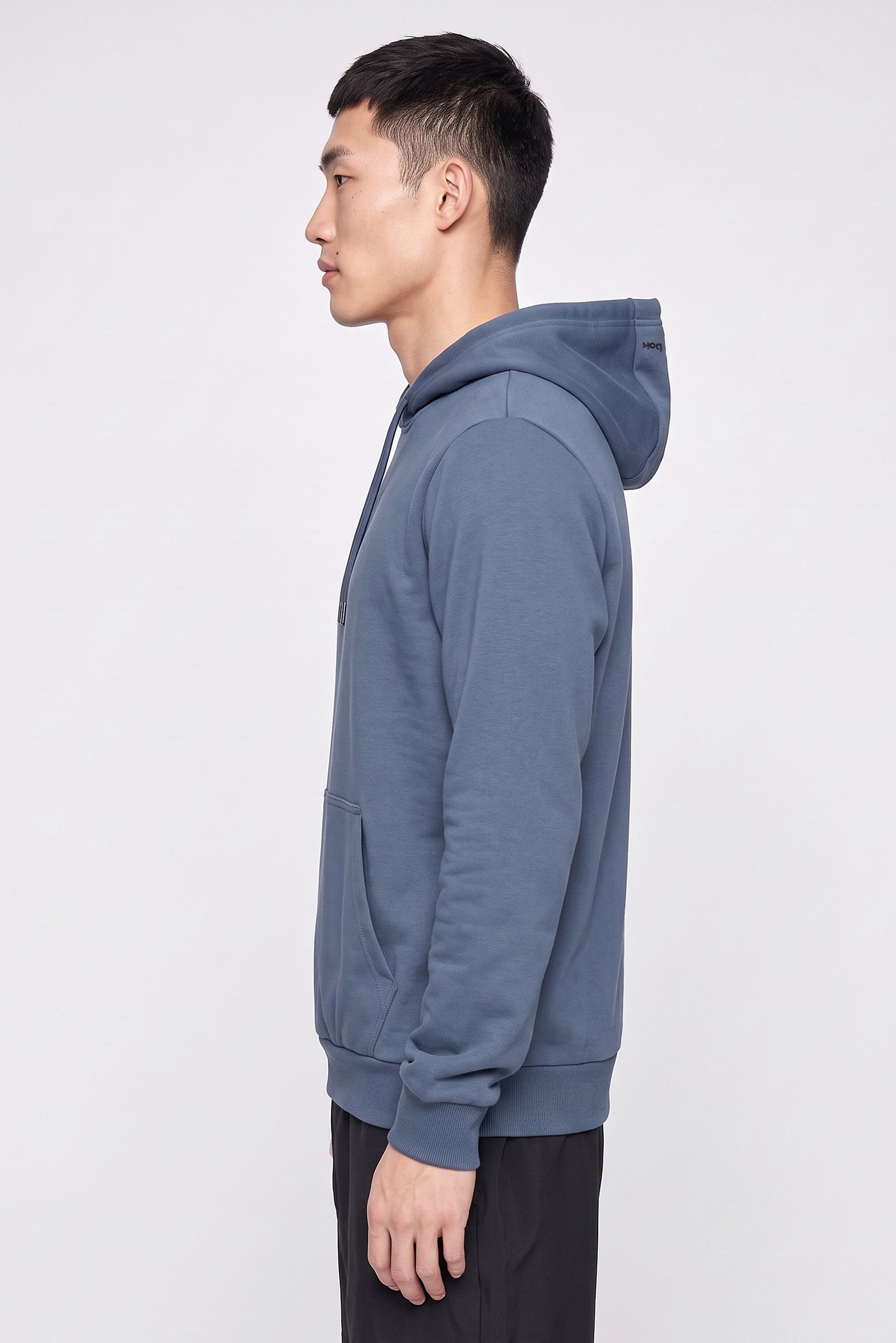 Men Sportswear Fit Long Sleeve Outdoor Hoodie, Slate Blue
