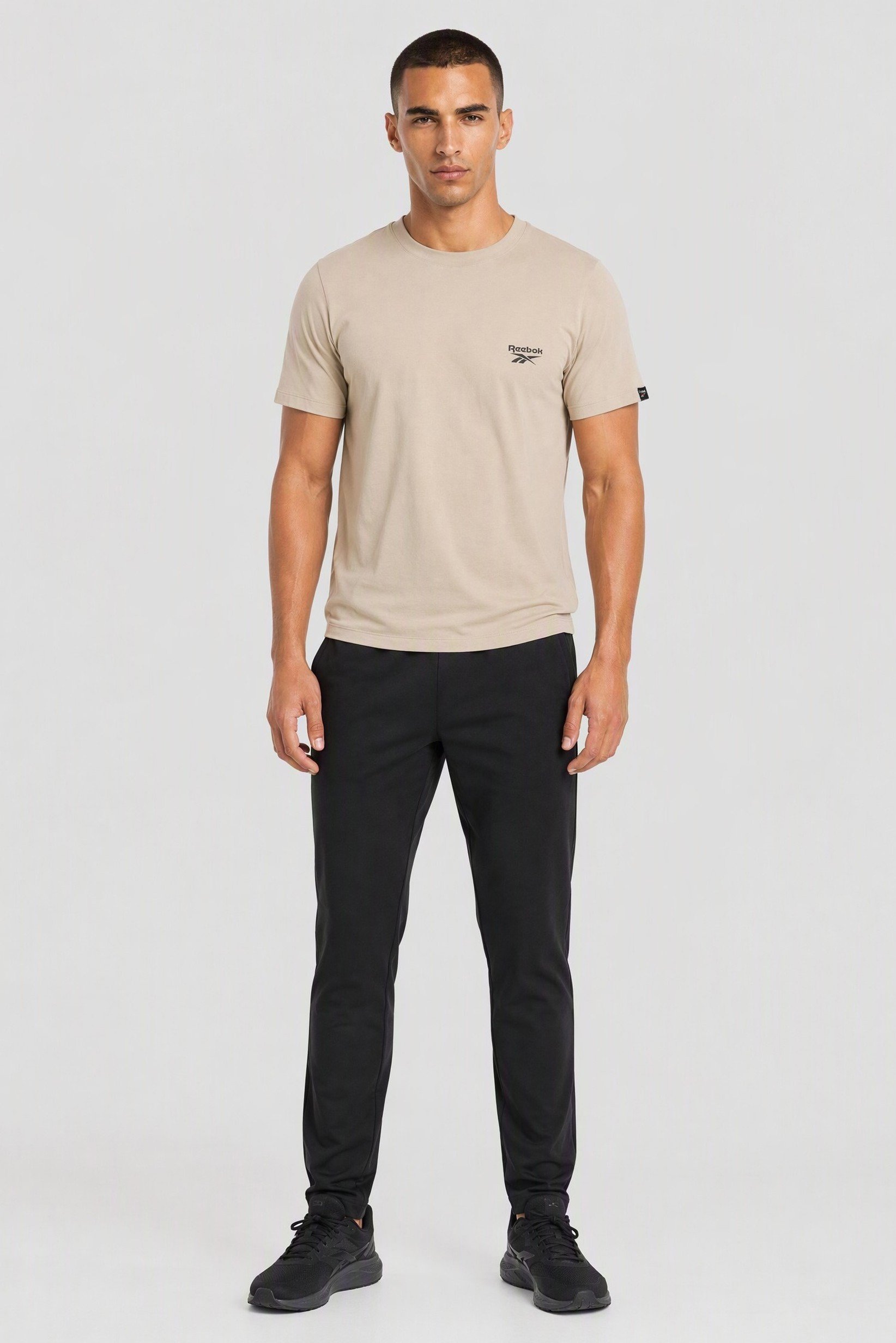 Men Sportswear Fit Short Sleeve Outdoor T-Shirt, Beige