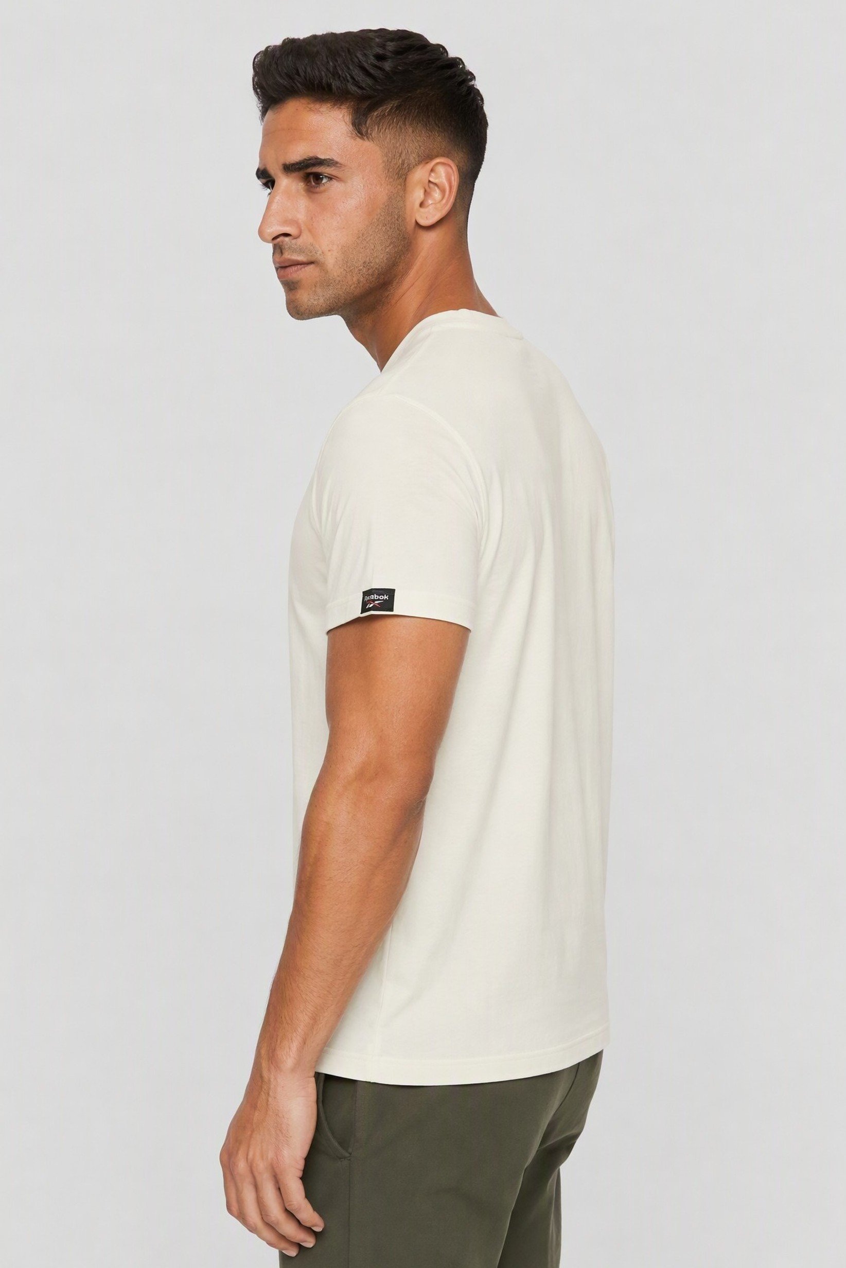 Men Sportswear Fit Short Sleeve Outdoor T-Shirt, Ivory