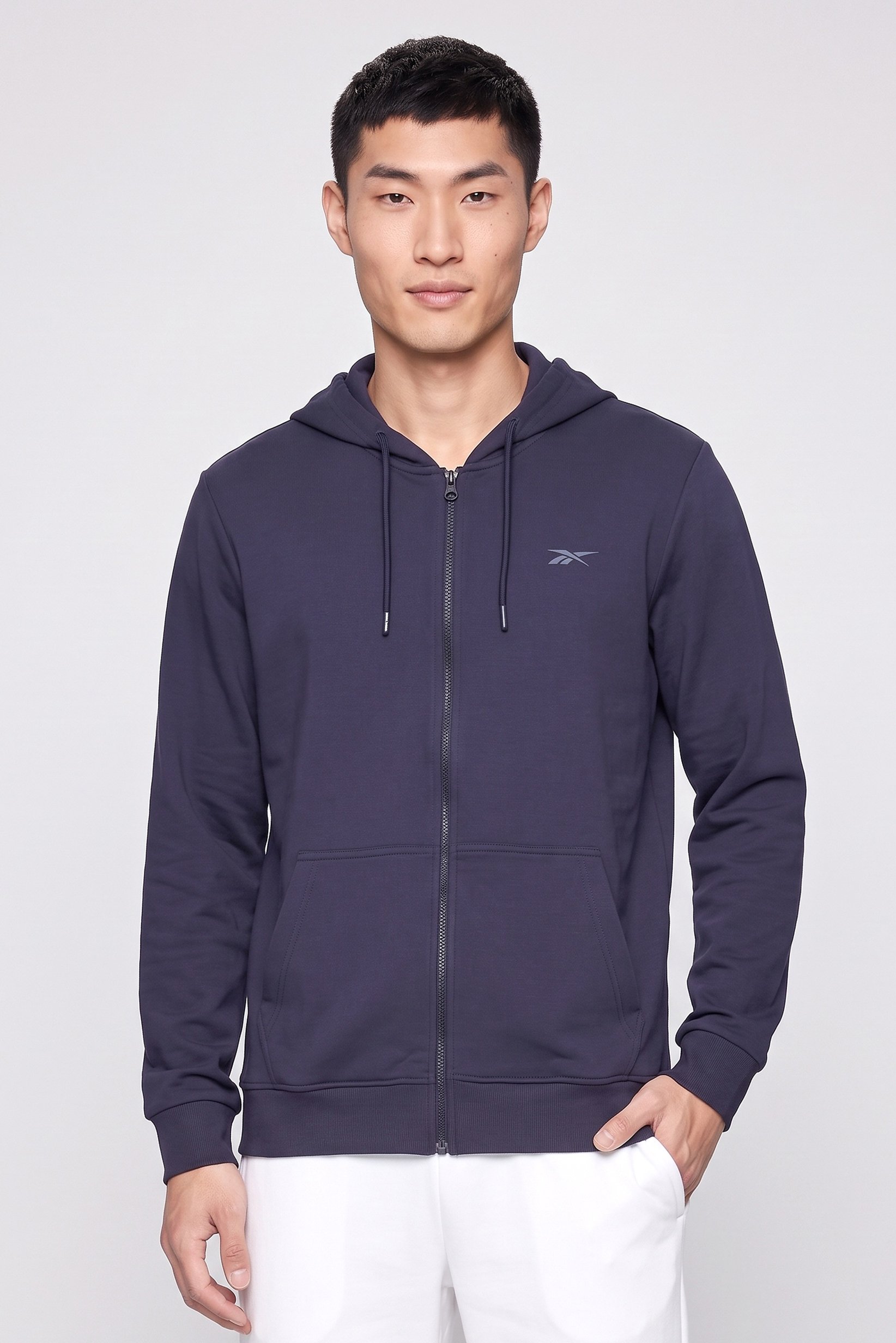 Men Sportswear Fit Long Sleeve Outdoor Hoodie, Navy