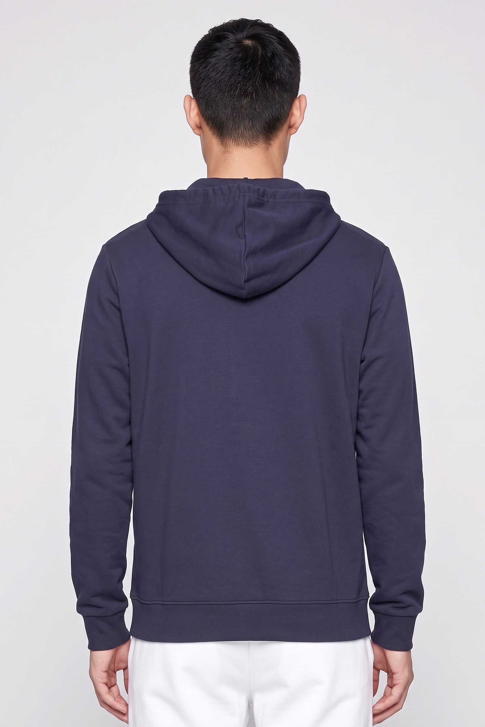 Men Sportswear Fit Long Sleeve Outdoor Hoodie, Navy