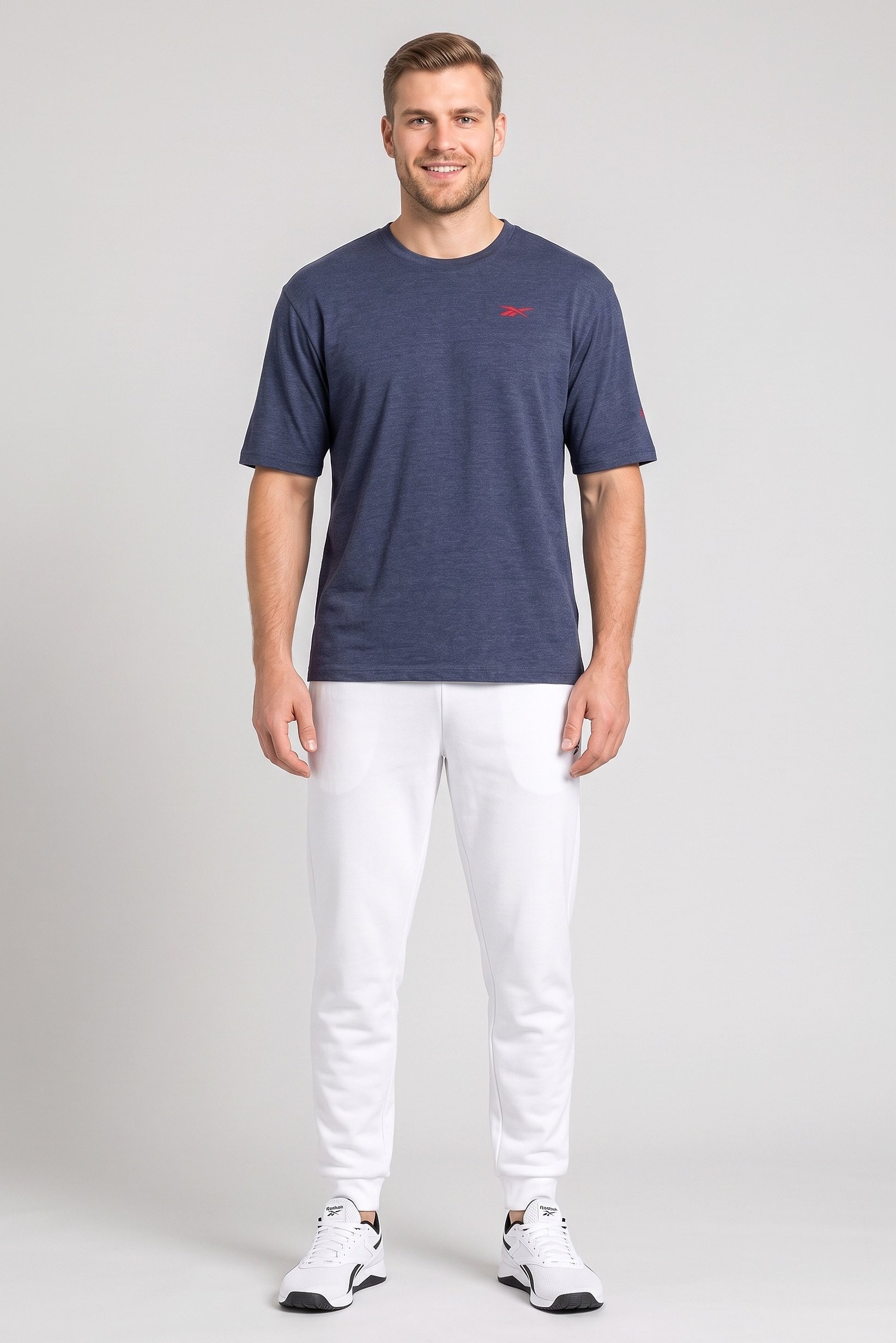 Men Sportswear Fit Short Sleeve Outdoor T-Shirt, Navy