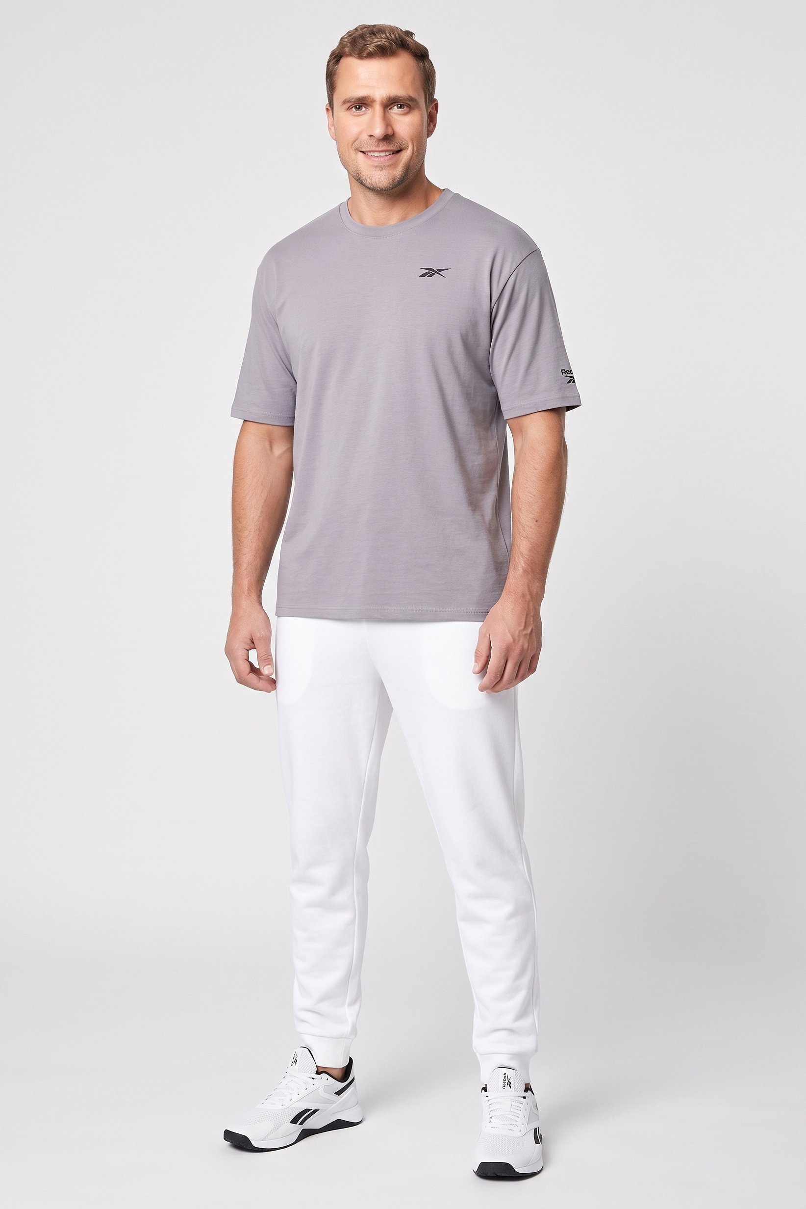 Men Sportswear Fit Short Sleeve Outdoor T-Shirt, Grey