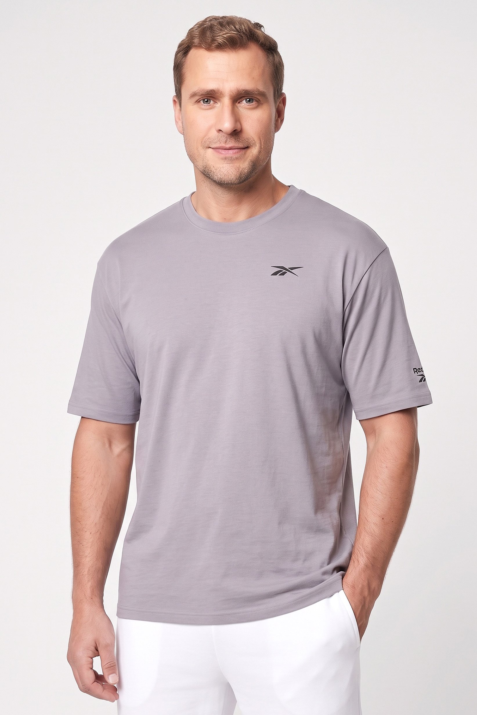 Men Sportswear Fit Short Sleeve Outdoor T-Shirt, Grey