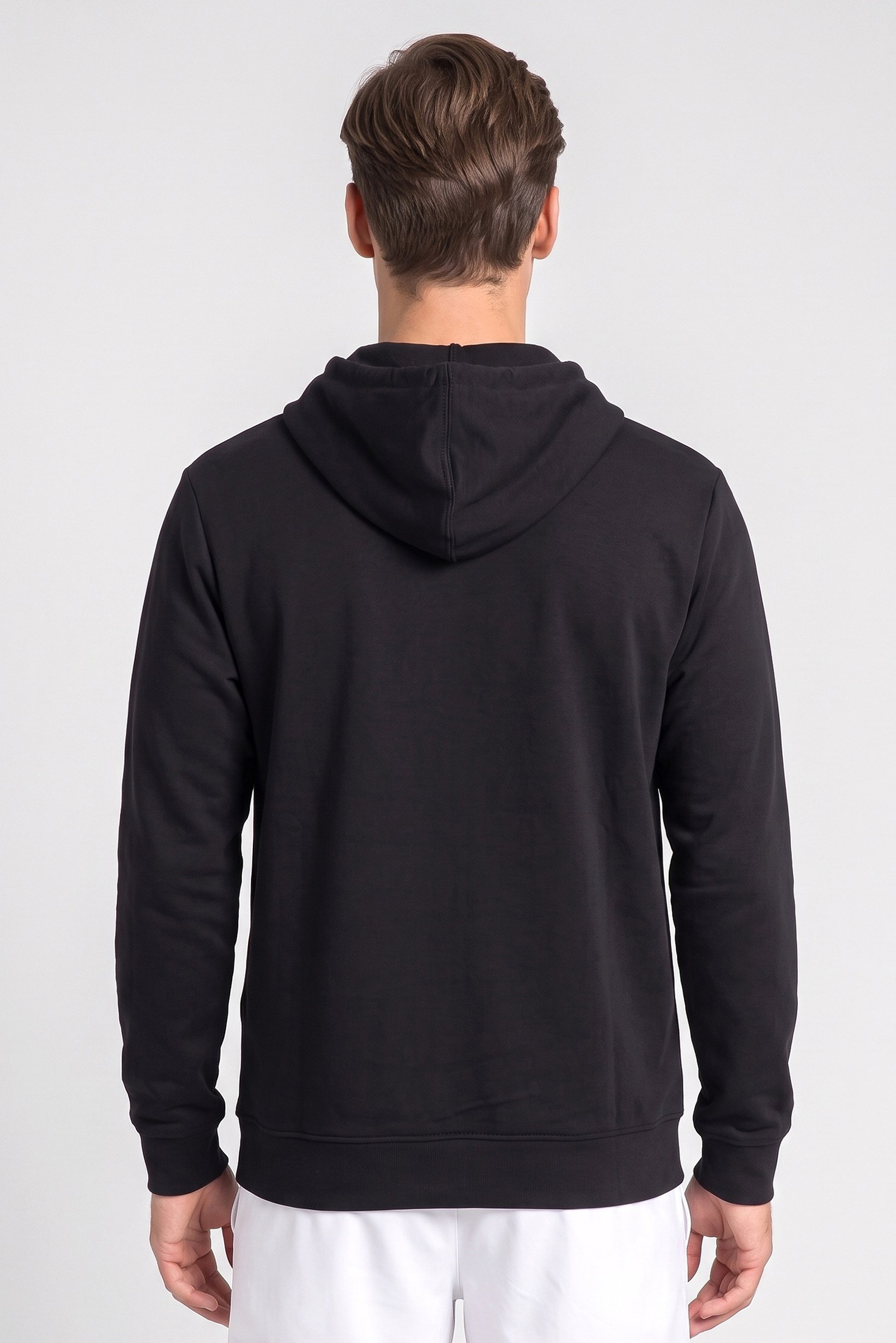 Men Sportswear Fit Long Sleeve Outdoor Hoodie, Black