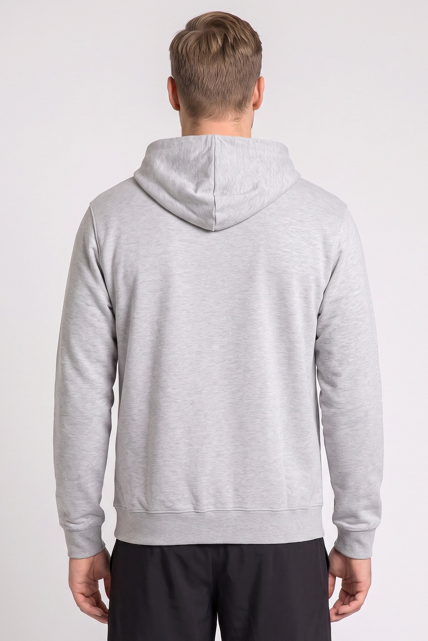 Men Sportswear Fit Long Sleeve Outdoor Hoodie, Light Grey