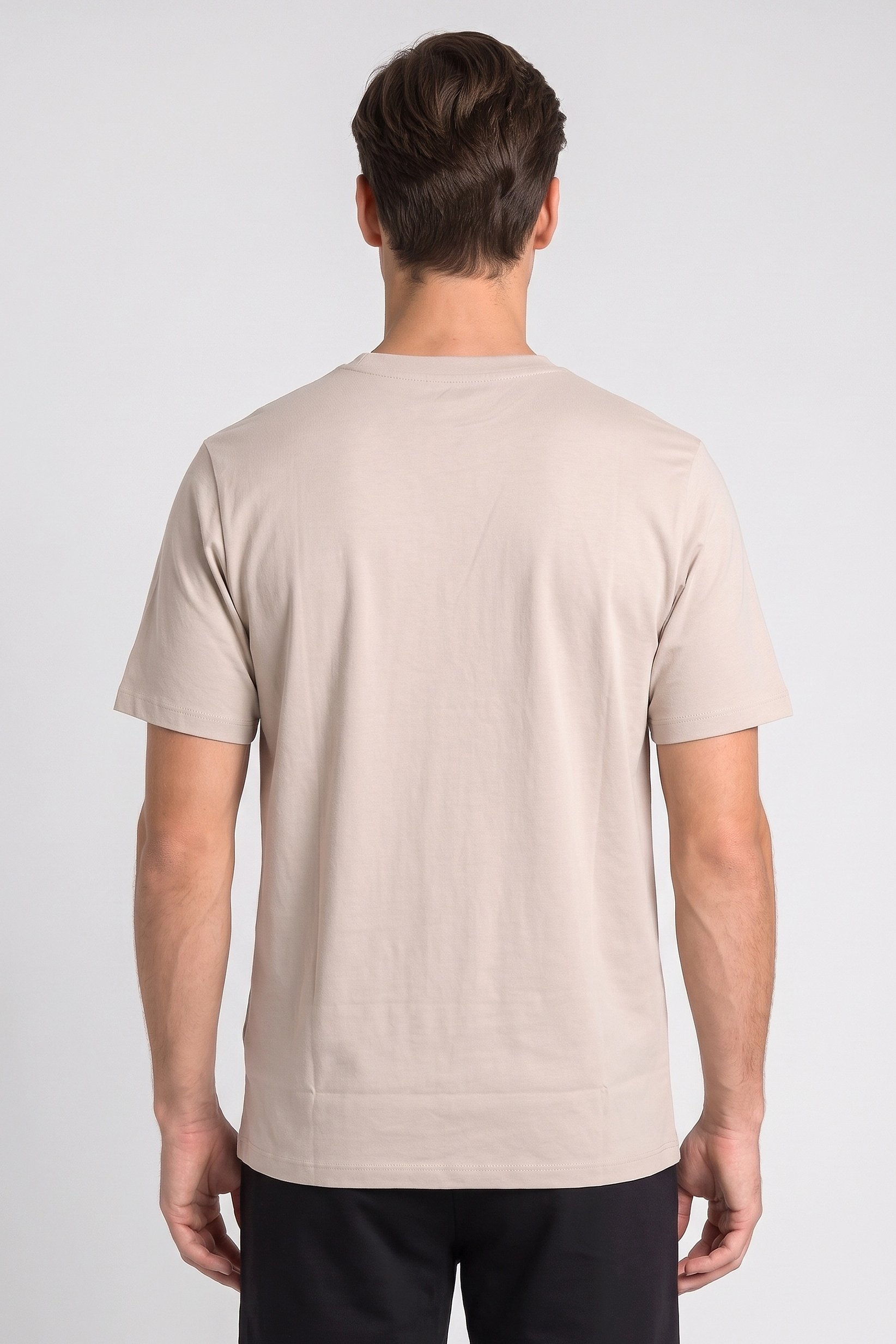 Men Sportswear Fit Short Sleeve Outdoor T-Shirt, Beige