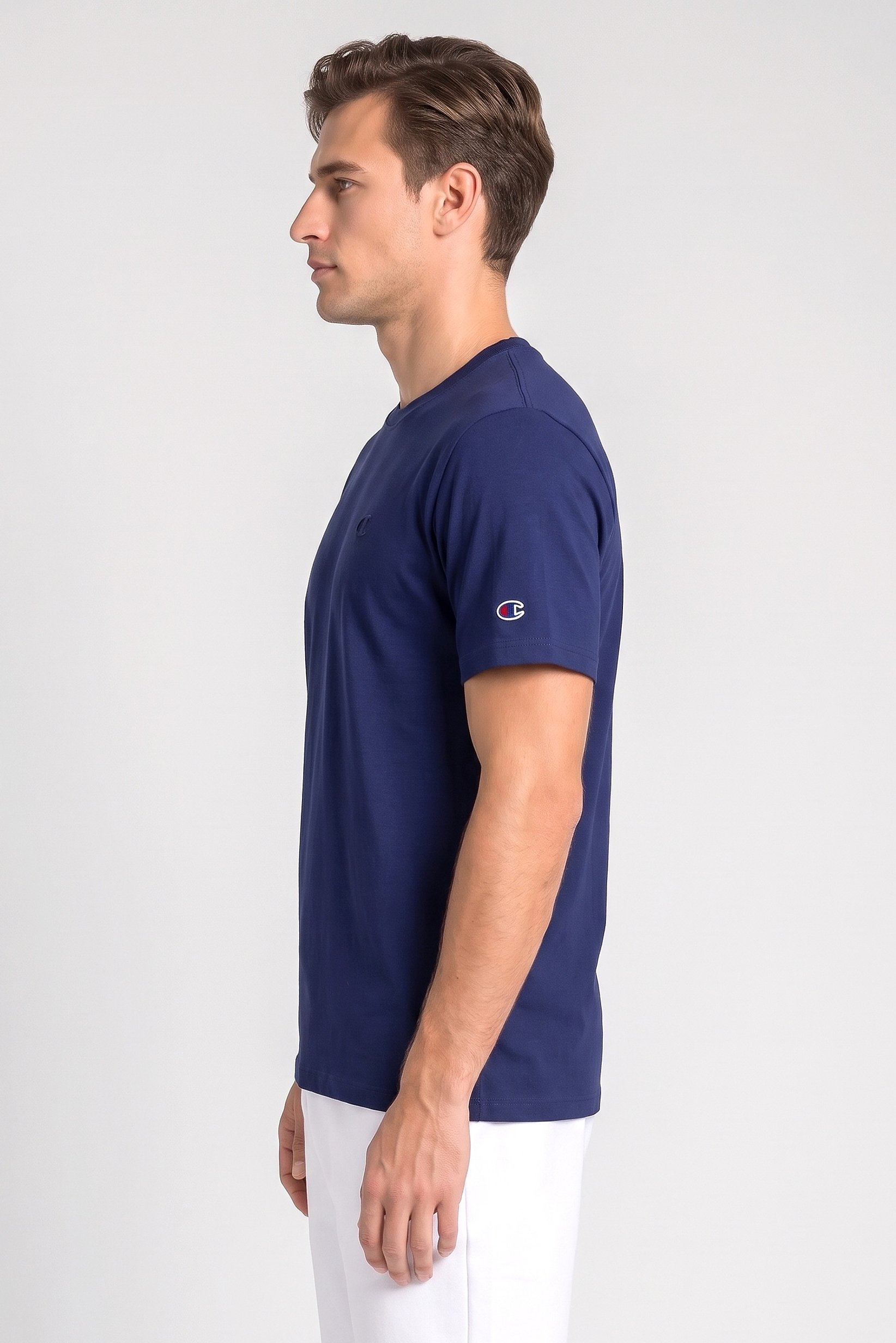 Men Sportswear Fit Short Sleeve Outdoor T-Shirt, Navy
