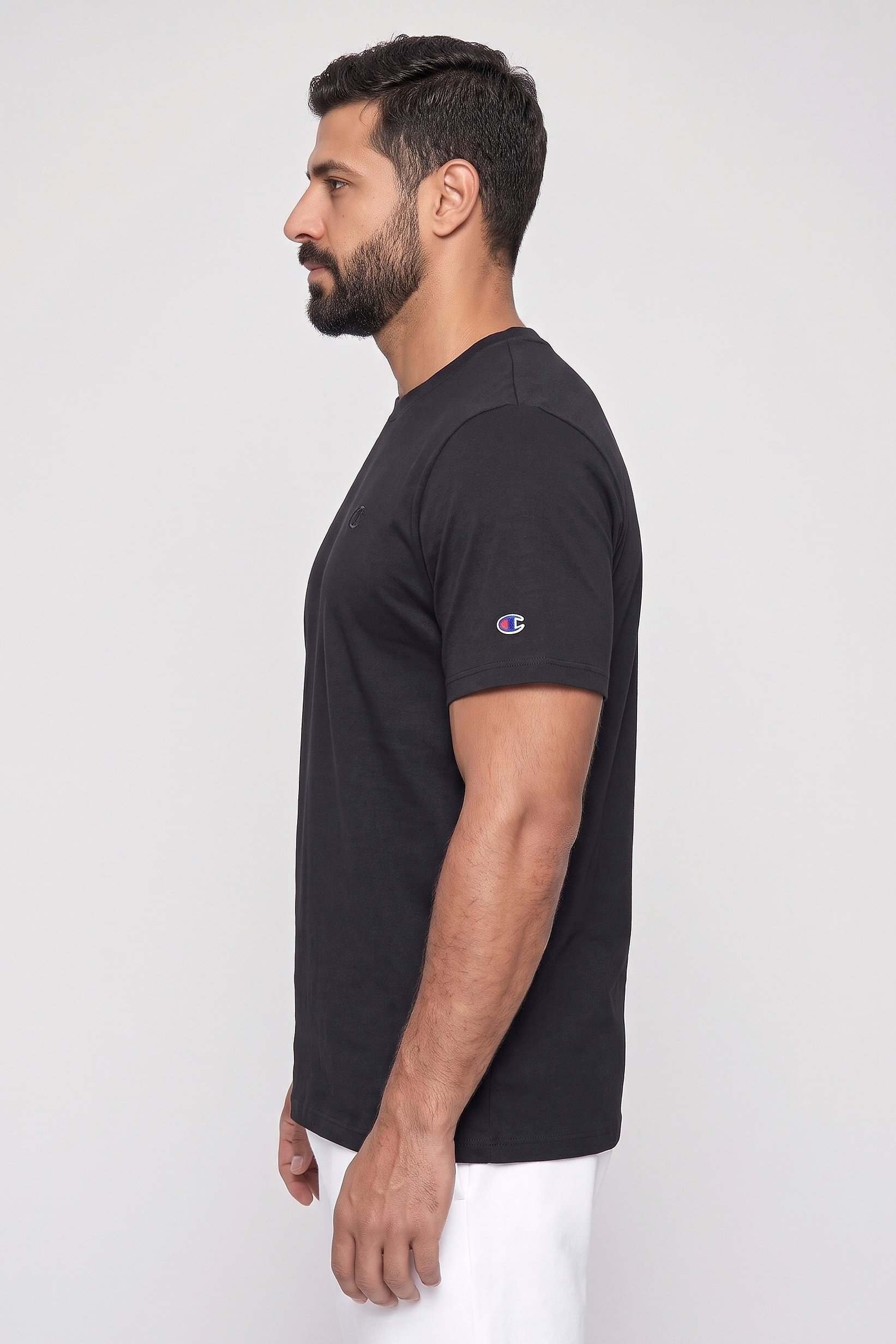 Men Sportswear Fit Short Sleeve Outdoor T-Shirt, Black