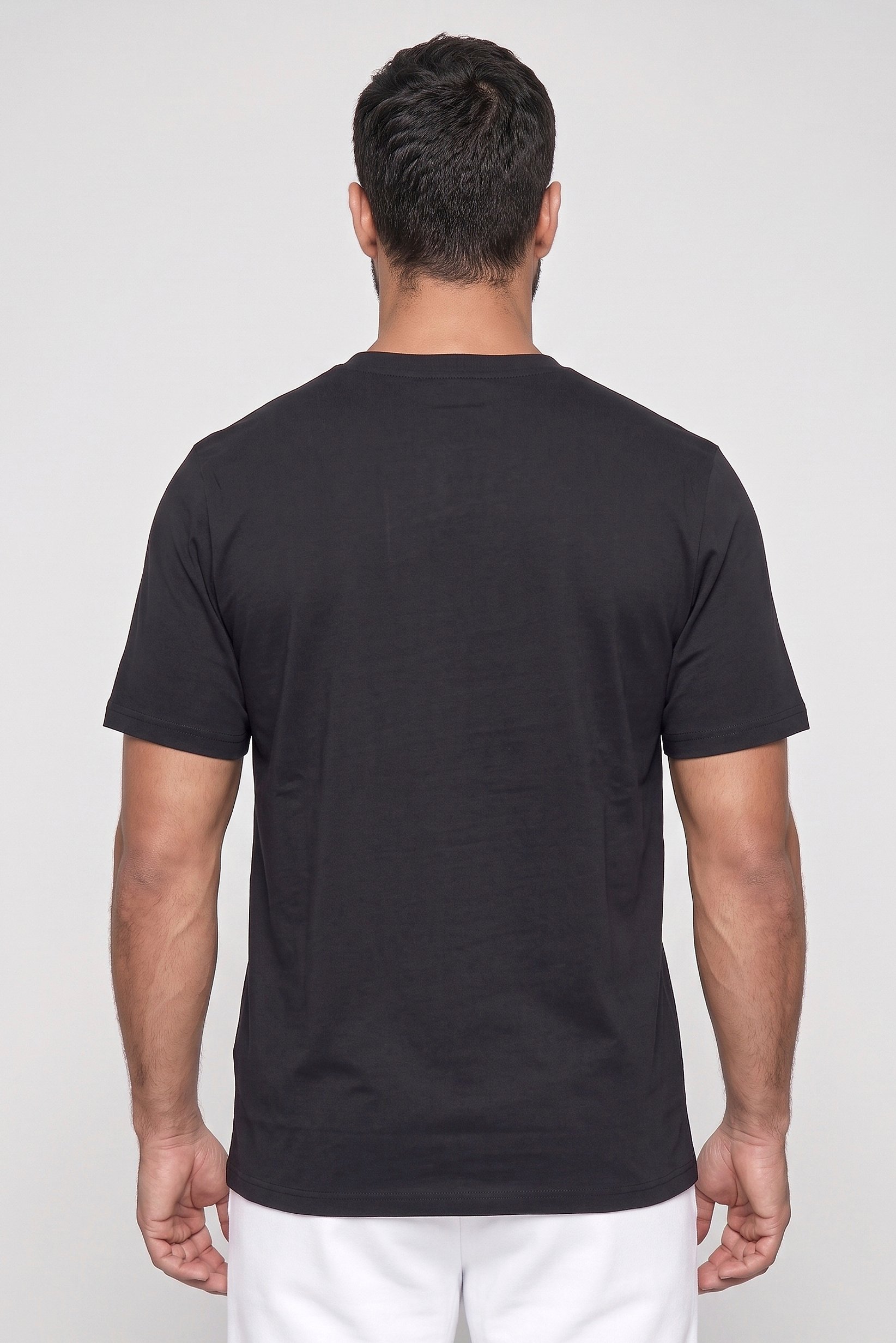 Men Sportswear Fit Short Sleeve Outdoor T-Shirt, Black