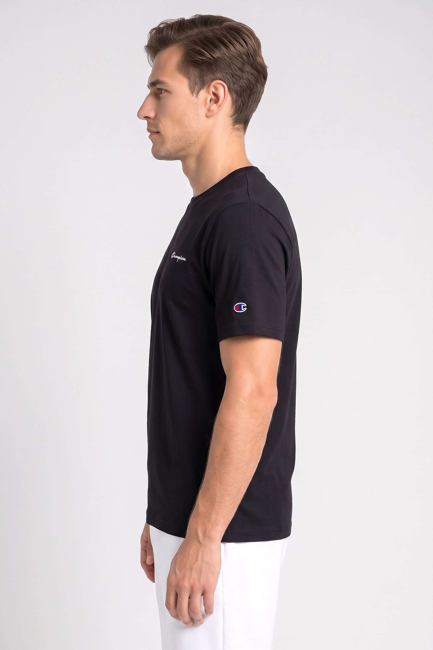 Men Sportswear Fit Short Sleeve Outdoor T-Shirt, Black