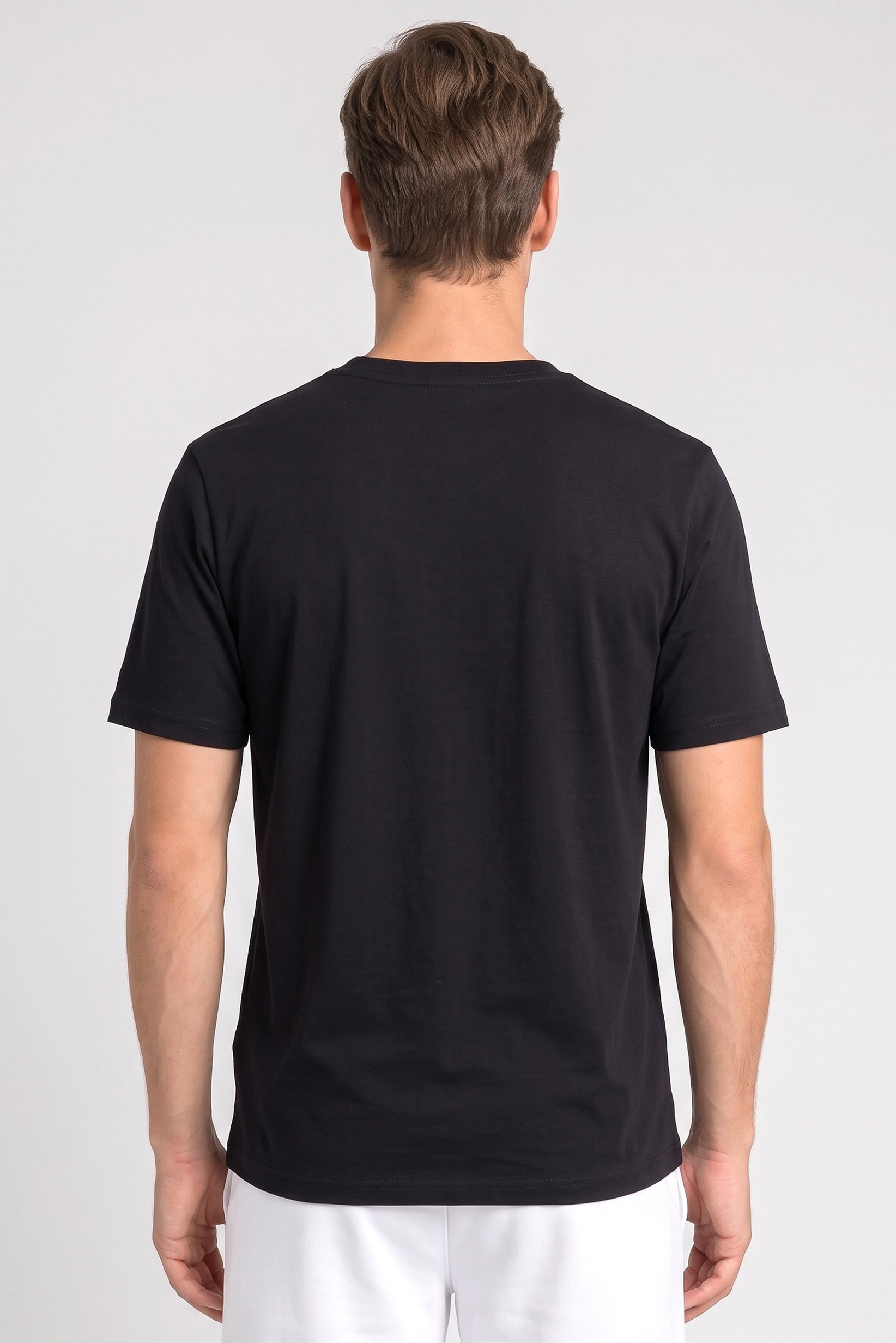 Men Sportswear Fit Short Sleeve Outdoor T-Shirt, Black