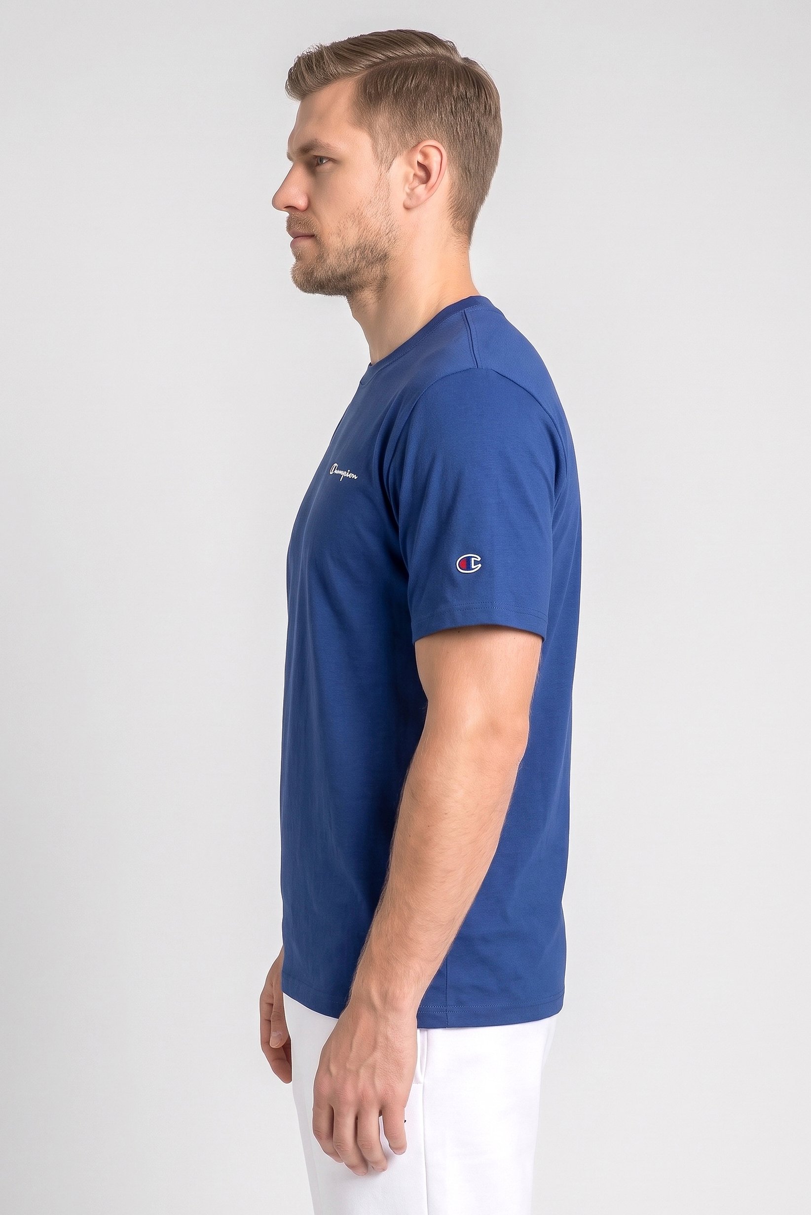 Men Sportswear Fit Short Sleeve Outdoor T-Shirt, Navy