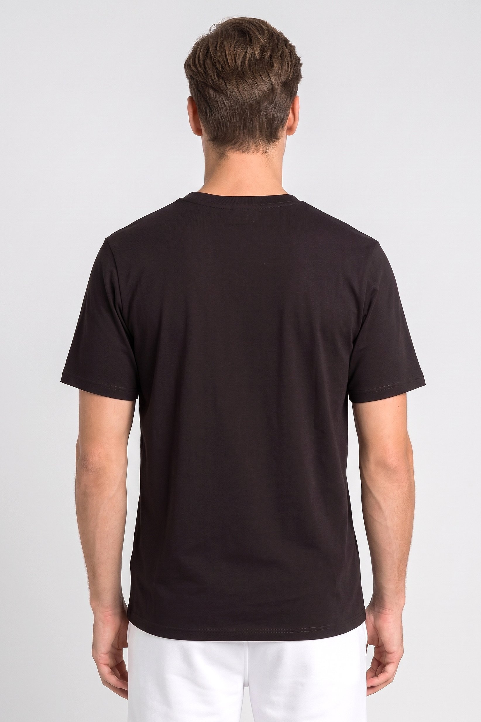 Men Sportswear Fit Short Sleeve Outdoor T-Shirt, Coffee Brown