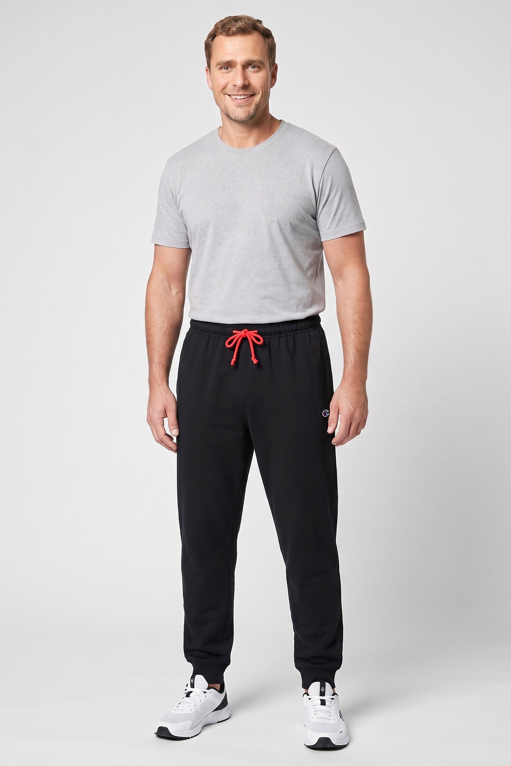 Men Sportswear Fit Outdoor Jogger Pants, Black
