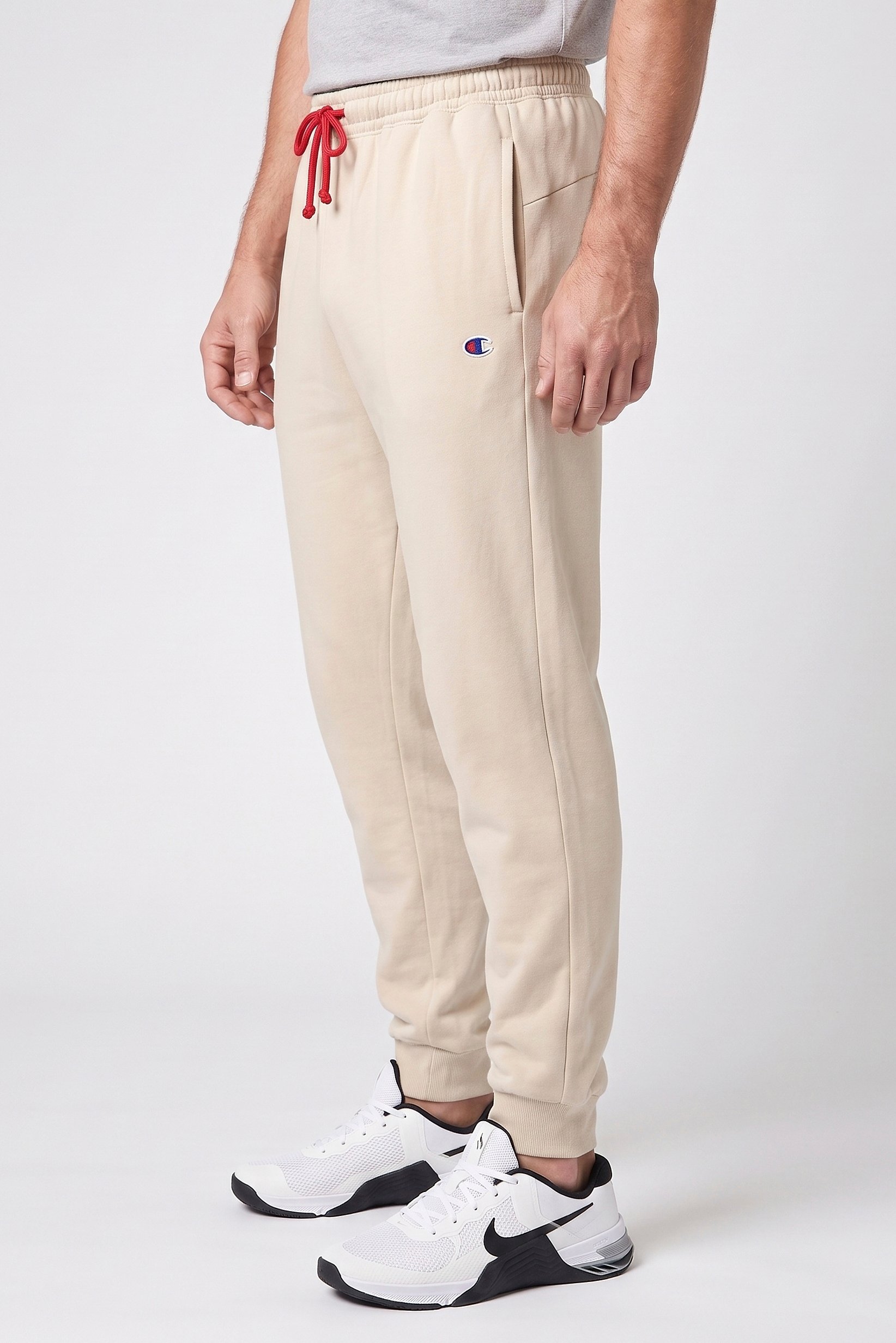 Men Sportswear Fit Outdoor Jogger Pants, Light Beige