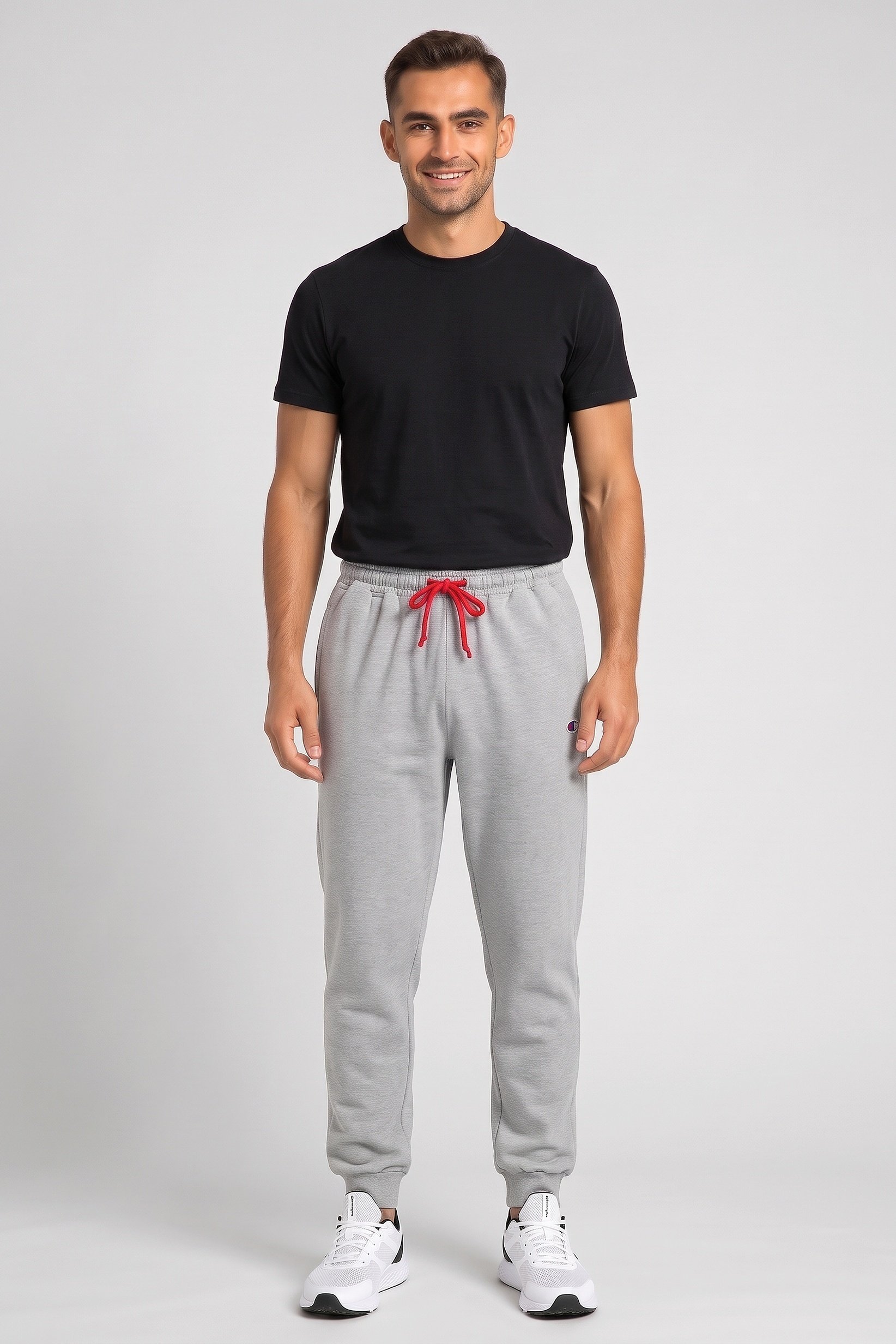 Men Sportswear Fit Outdoor Jogger Pants, Heather Grey