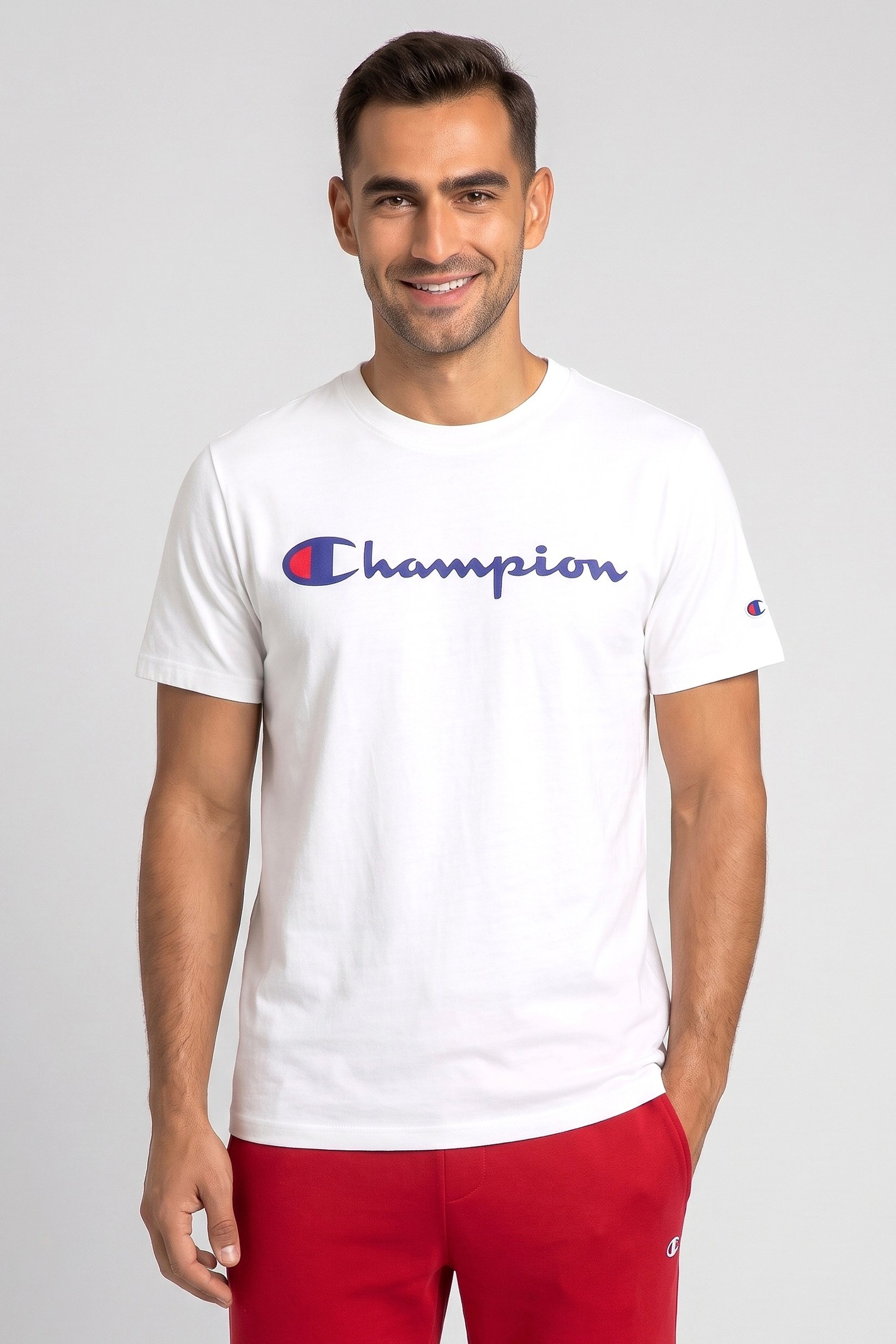 Men Sportswear Fit Short Sleeve Outdoor T-Shirt, White