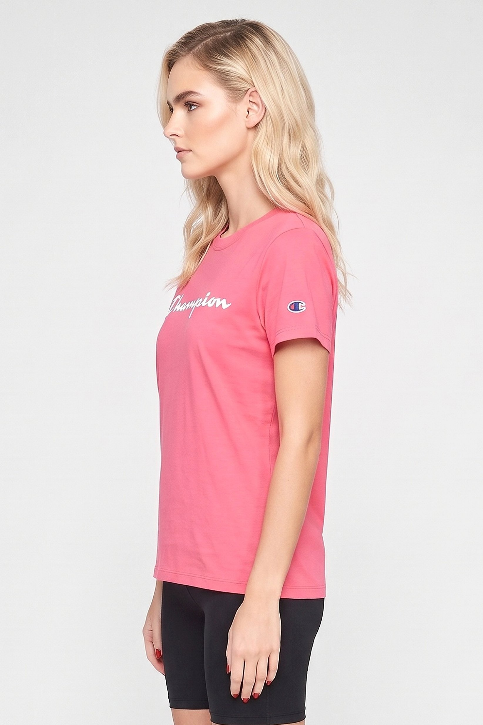 Women Sportswear Fit Short Sleeve Outdoor T-Shirt, Pink