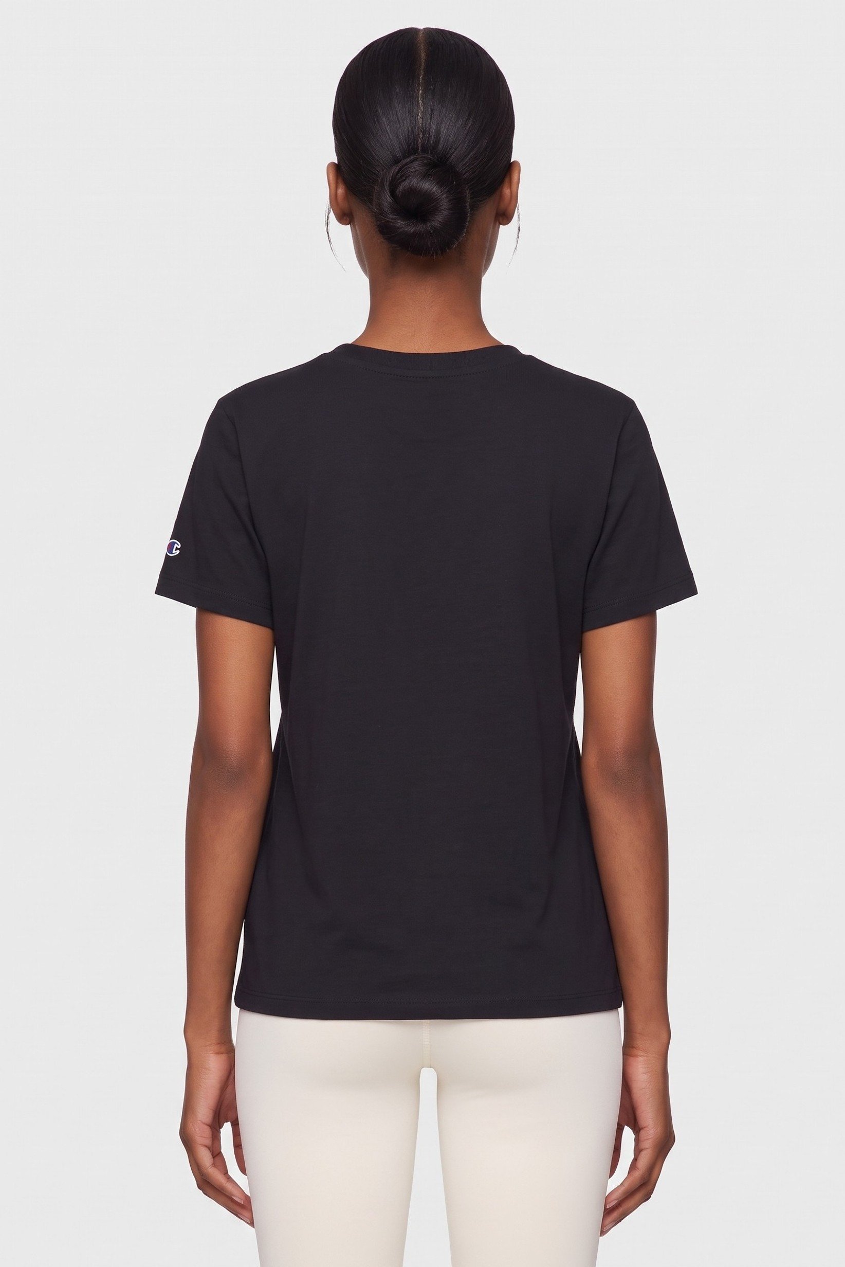 Women Sportswear Fit Short Sleeve Outdoor T-Shirt, Black